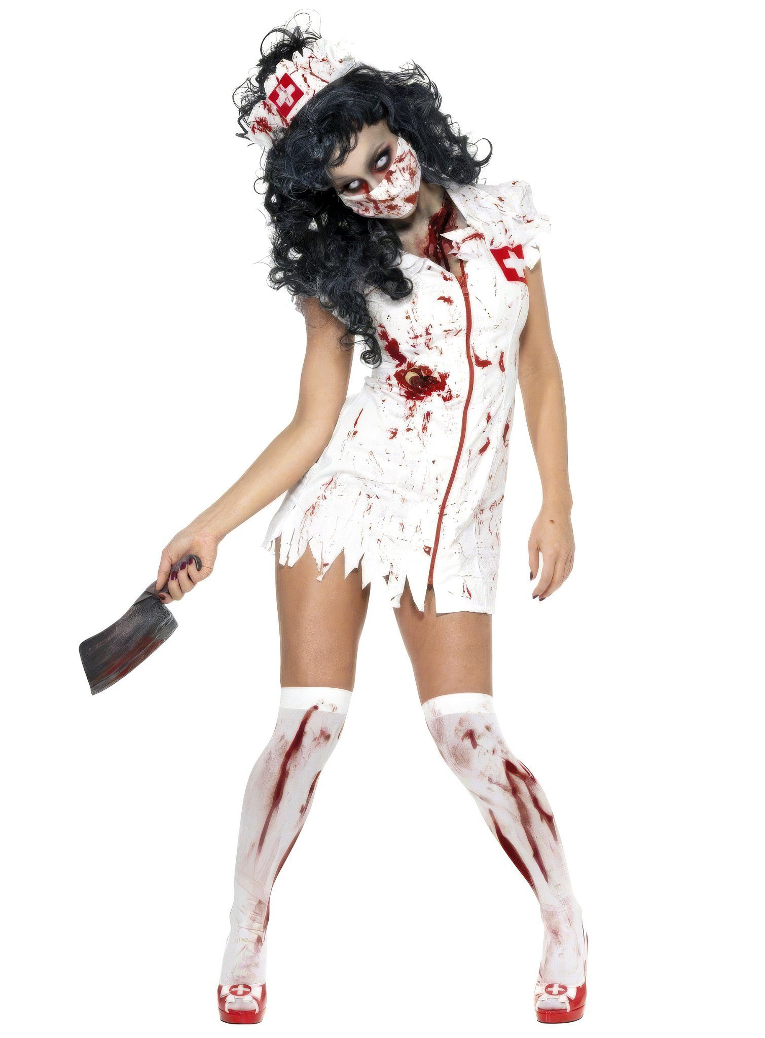 Smiffys Zombie-Kostüm Krankenschwester Zombiekostüm - für Fasching