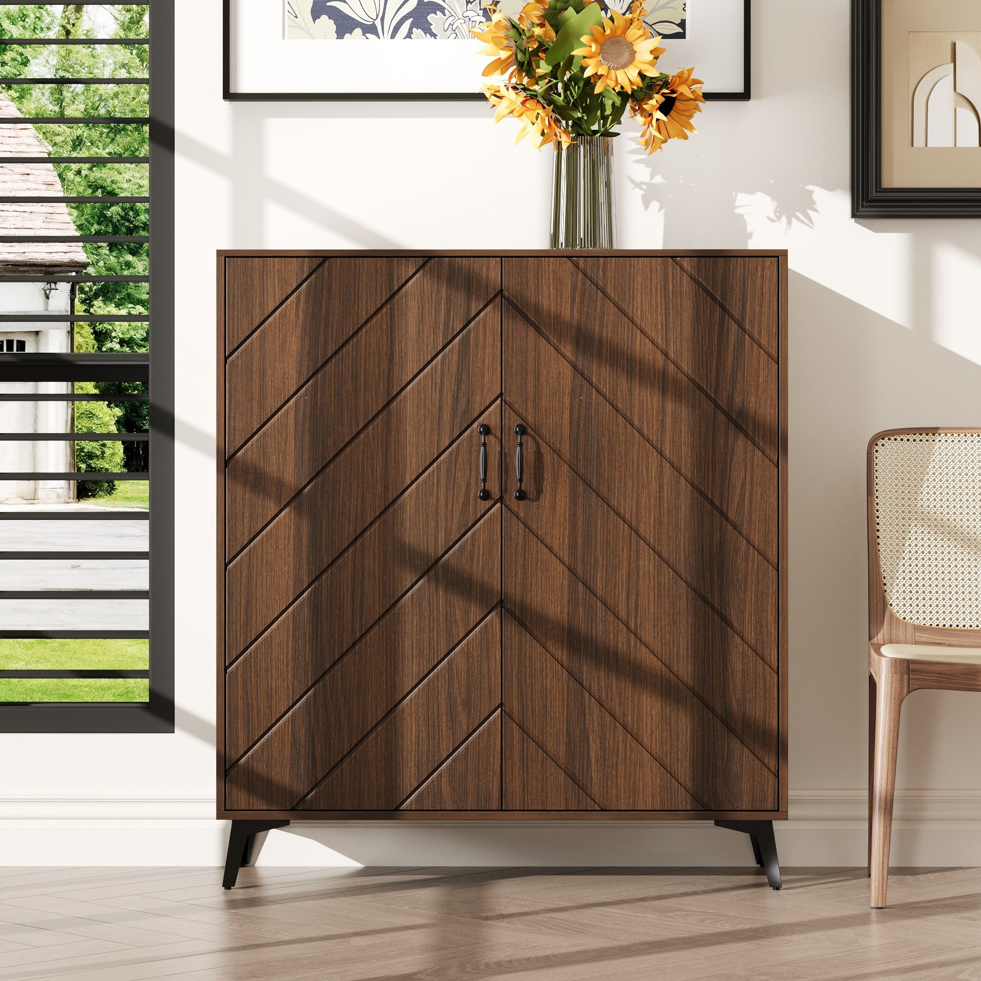 FUFU&GAGA Sideboard Industrial Sideboard, Verstellbare Regalböden, günstig online kaufen