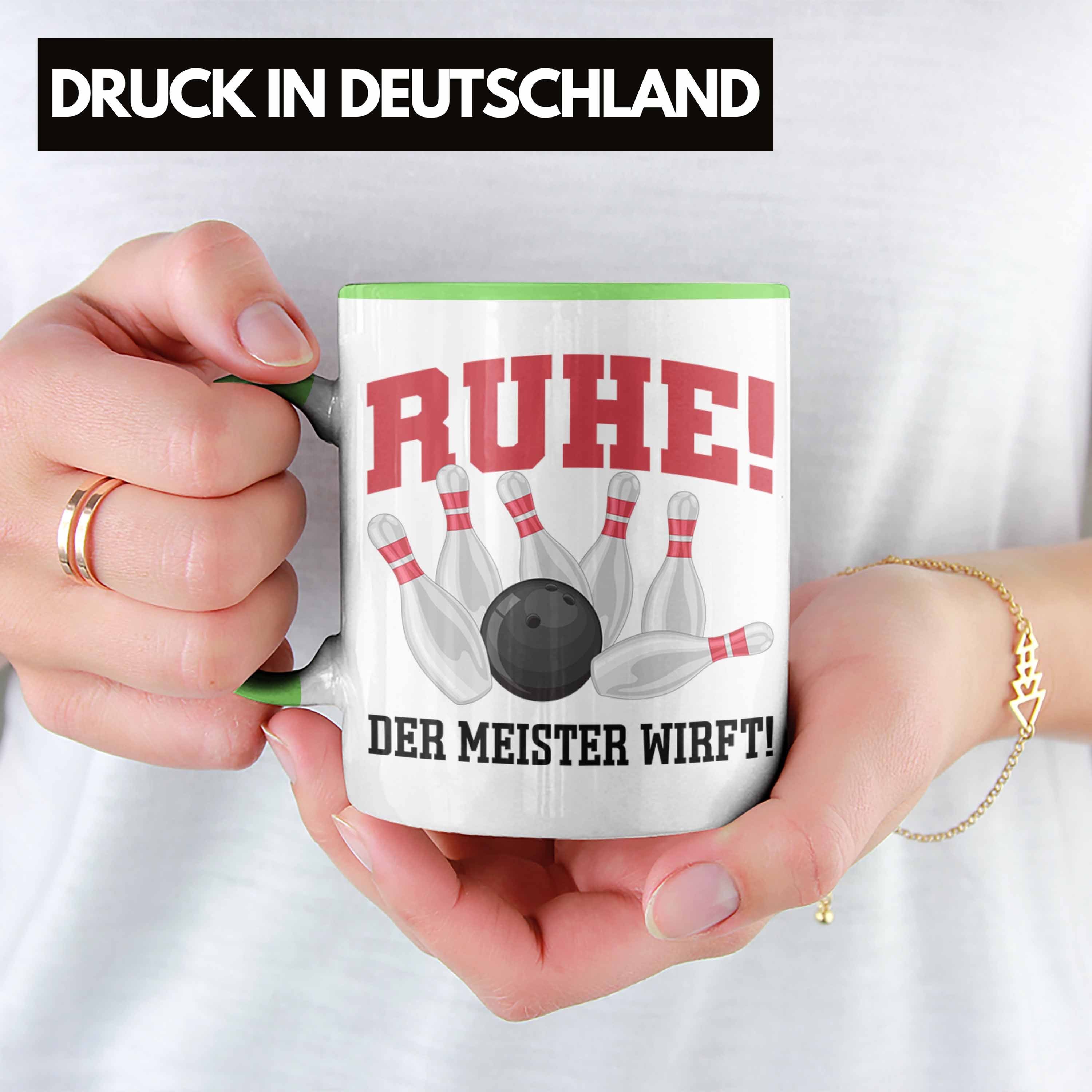 Spruch Meister Bowling Geschenk Trendation Ruhe Wirft Tasse Trendation Meister Grün Kegeln Tasse Der Bowling GEschenkidee Lustiger -