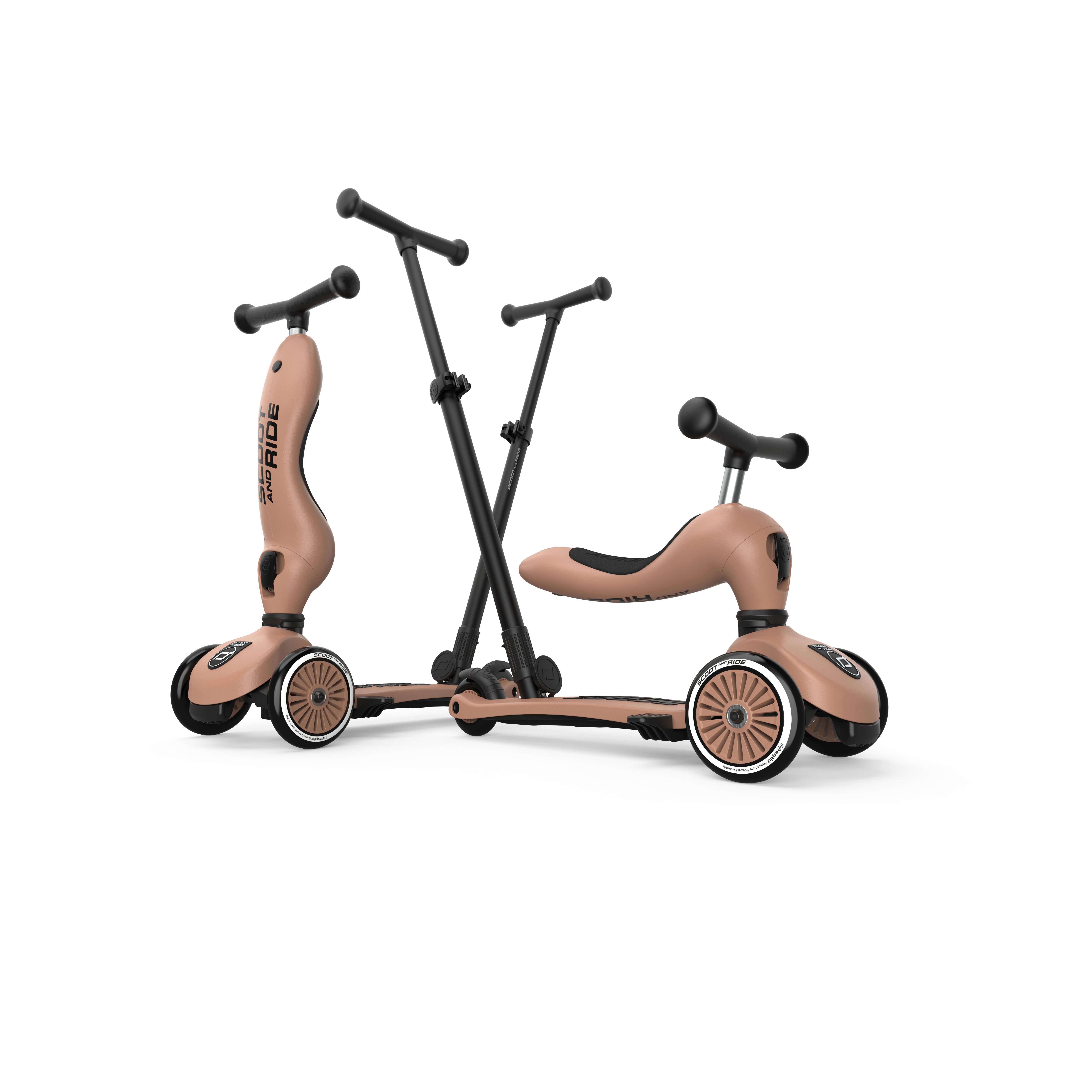 Scoot and Ride Dreiradscooter Highwaykick 1 Push&Go Kinderroller 2in1 Schiebestange höhenverstellbar