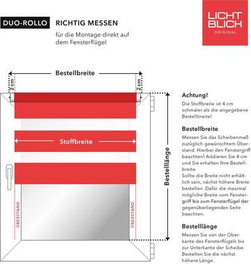 Doppelrollo Duo Rollo Motiv Heidelbeere, LICHTBLICK ORIGINAL, Lichtschutz, ohne Bohren, freihängend, Klemmfix, bedruckt