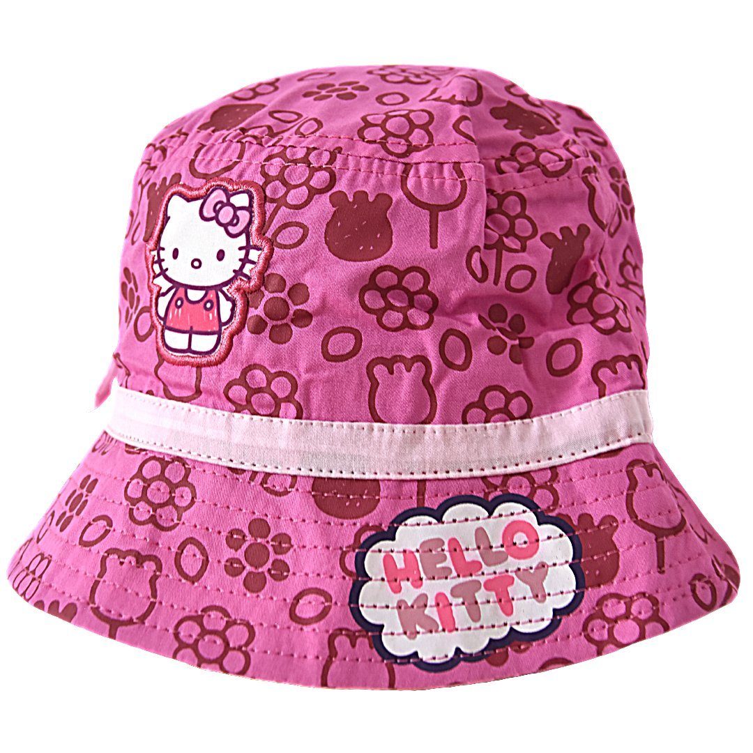 Hello Kitty Fischerhut Kinder Bucket Hut Größe 52-54 cm, Superleichtes,  hautsympathisches Material