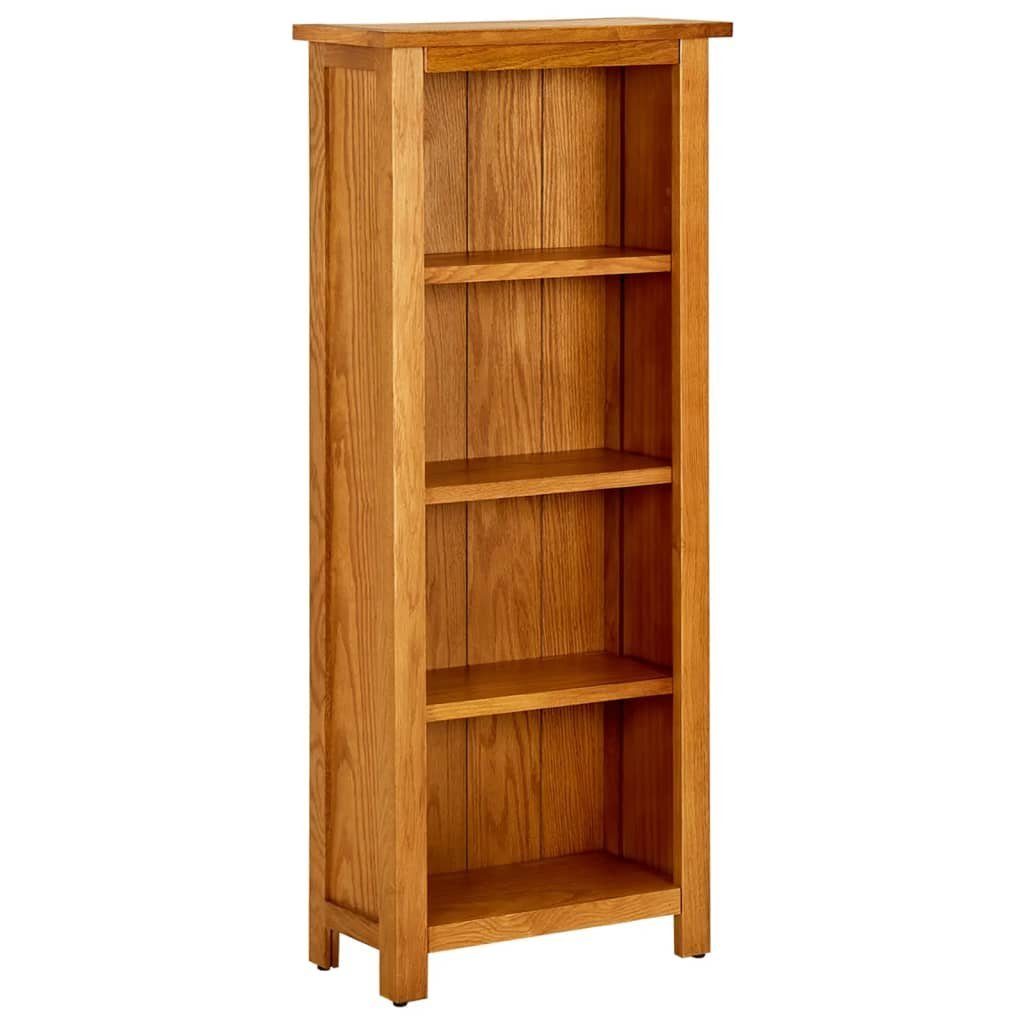 furnicato Bücherregal 4 Fächer 45x22x110 cm Massivholz Eiche, 1-tlg. günstig online kaufen