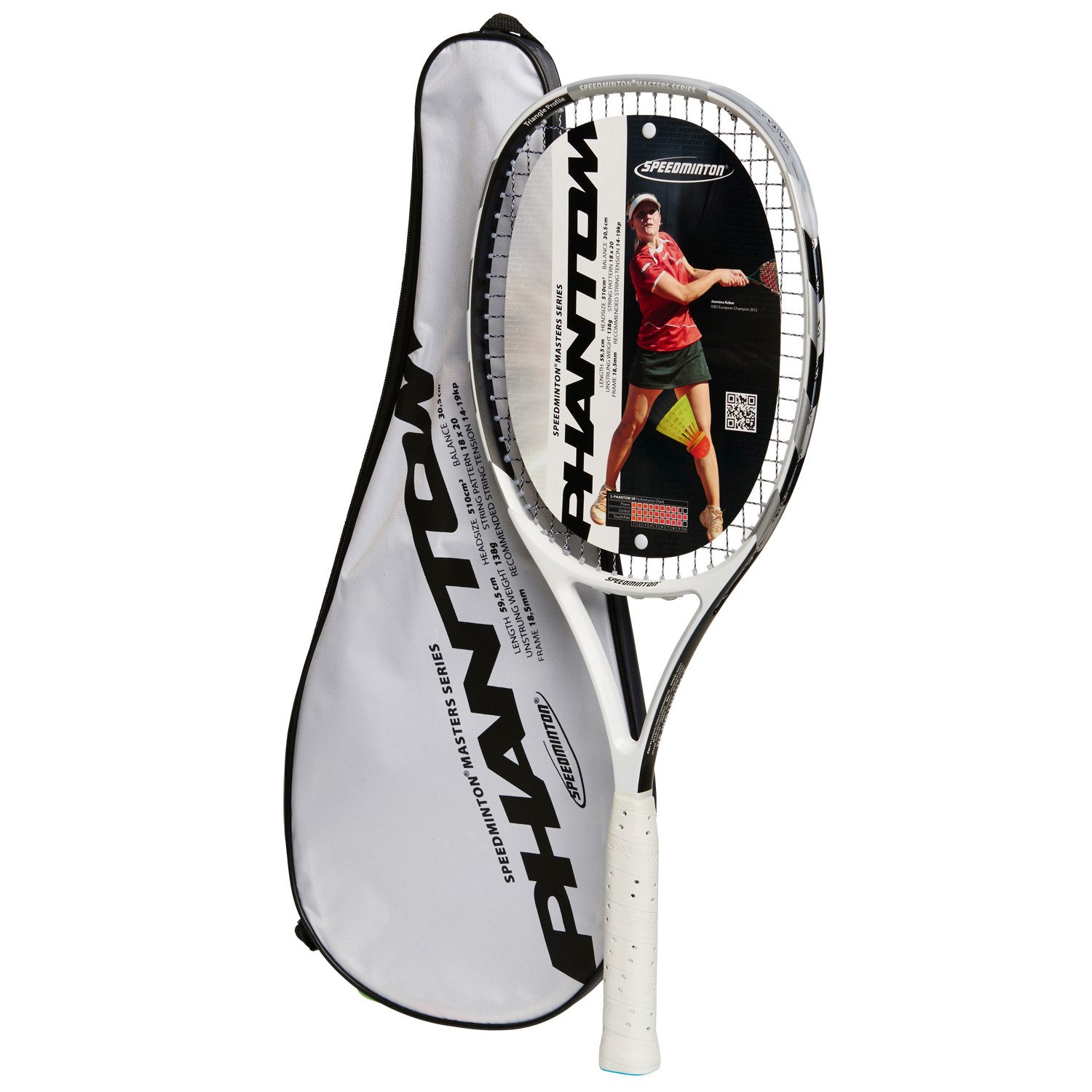 Speedminton Speed-Badmintonschläger Phantom (Carbon/Graphite) 138g - besaitet
