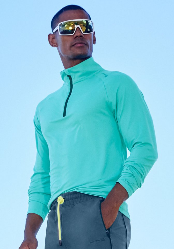 Le Jogger Performance Funktionsshirt mit Stehkragen und Reißverschluss