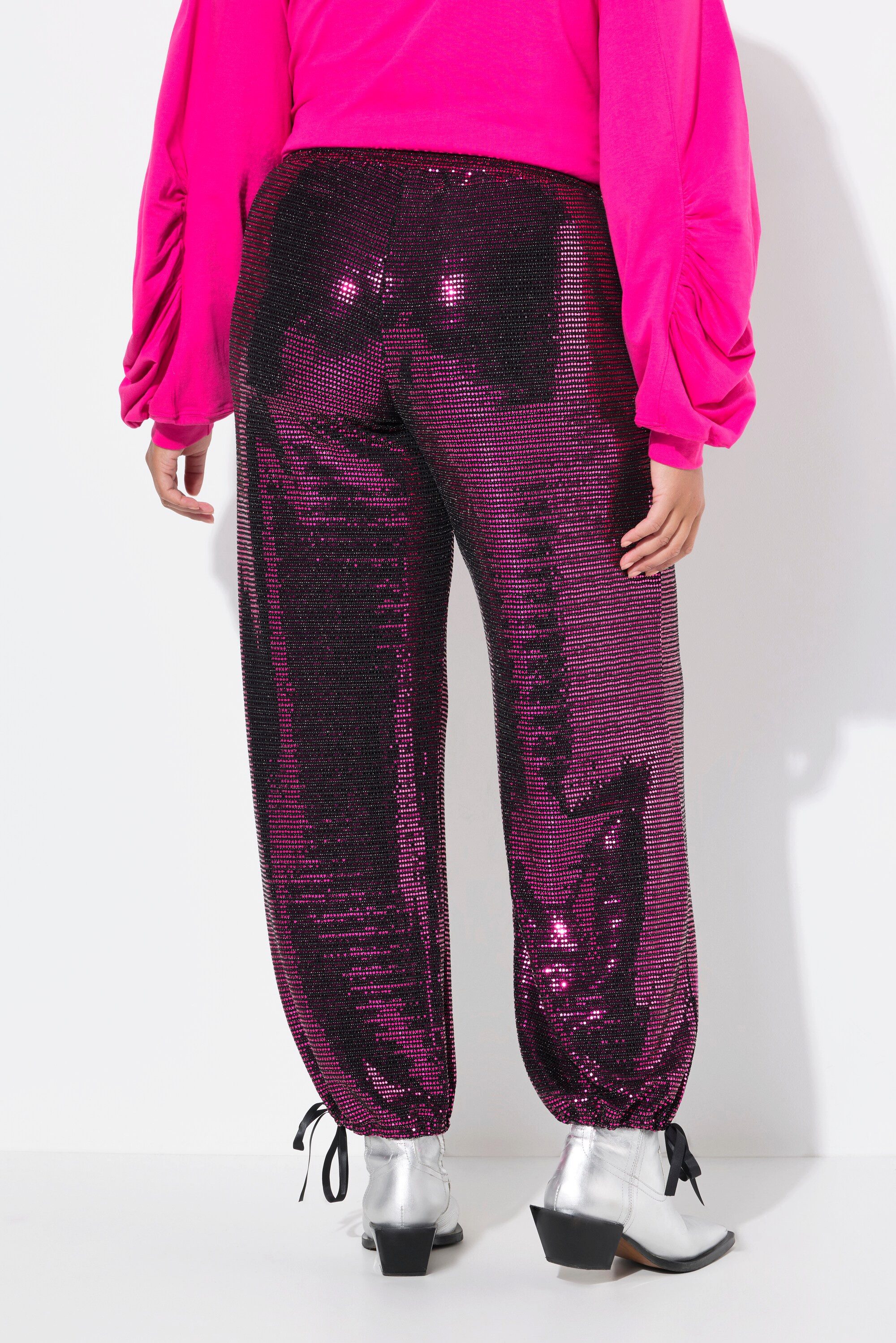 Angel of Style Schlupfhose Hose gerades Bein Paillettenoptik Elastikbund