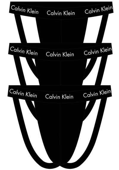 Calvin Klein Underwear Stringtanga JOCK STRAP 3PK (Packung, 3er-Pack) mit Calvin Klein Logo-Elastikbund
