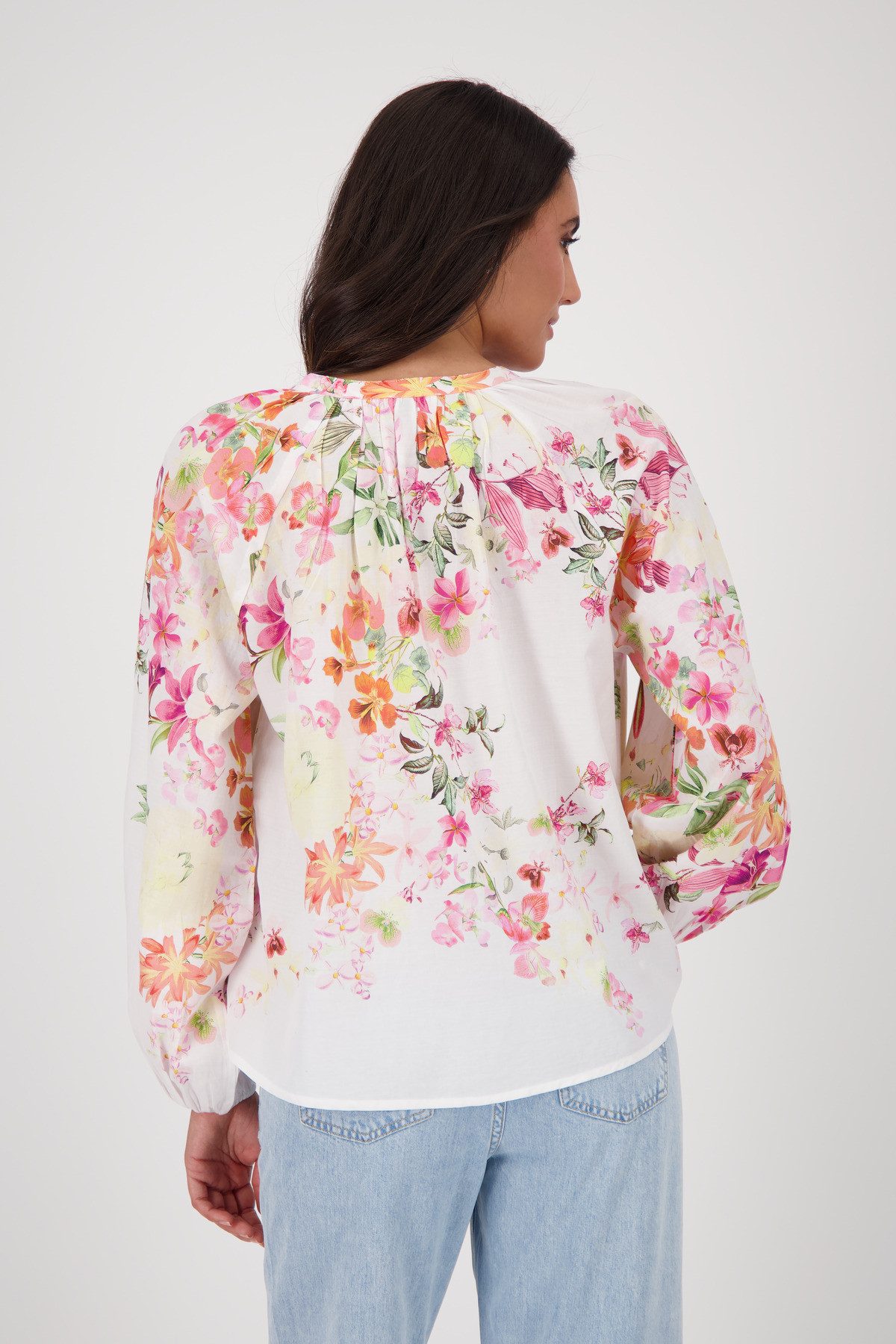 Monari Langarmbluse Bluse Blumenverlauf allov. Mit günstig online kaufen