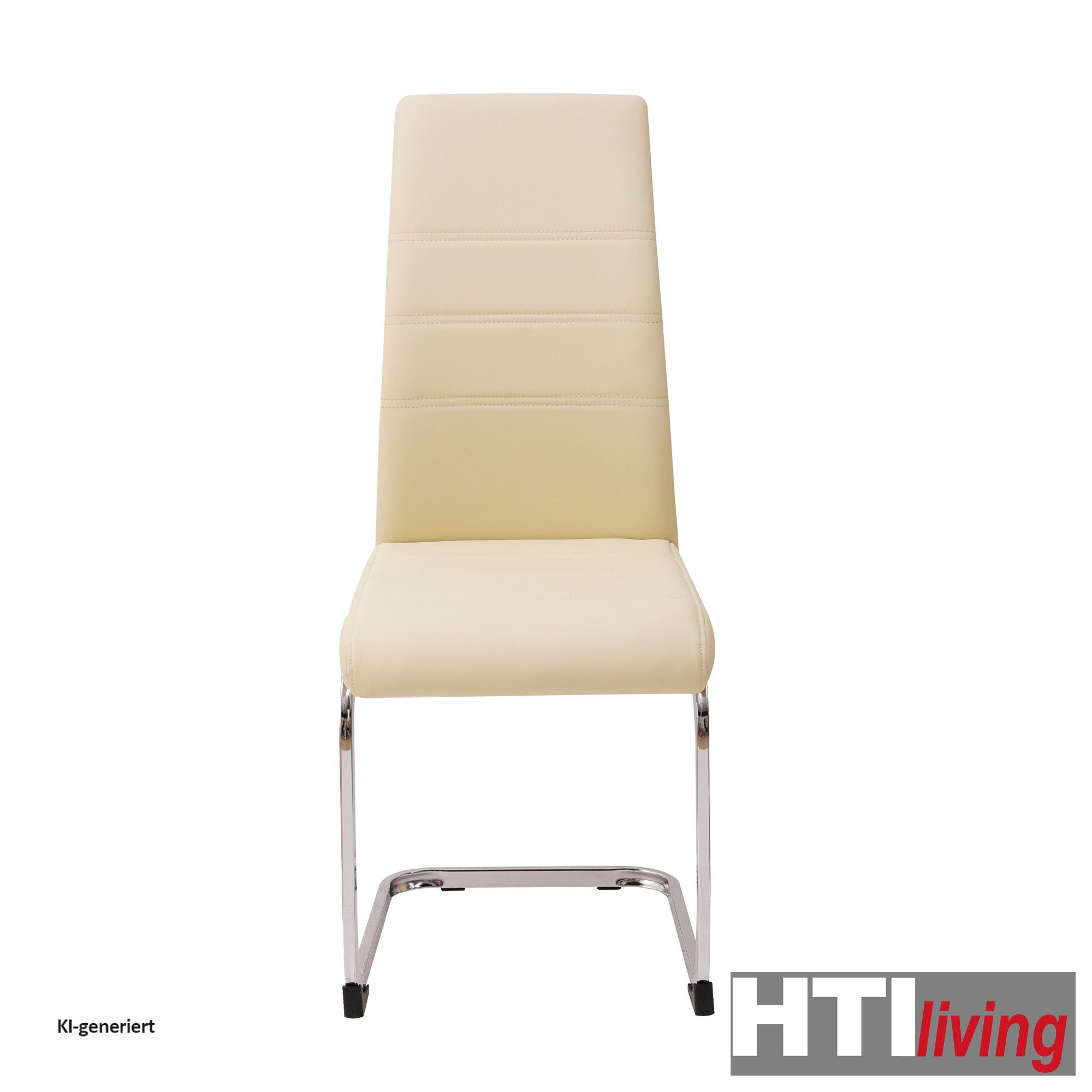 HTI-Line Freischwinger Schwingstuhl SallyC PU 2er (Set, 2 St), Freischwinger Esszimmerstuhl Kunstleder – Bild 3 von 4