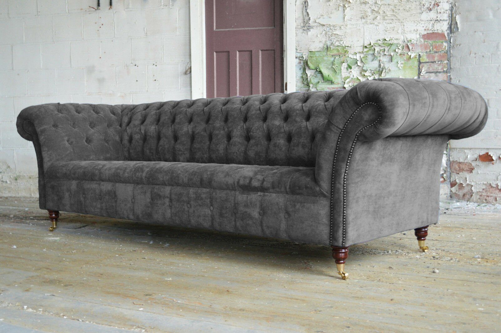 Couch Chesterfield Sofa cm Chesterfield-Sofa, JVmoebel 3 Sofa 225 Design Sitzer
