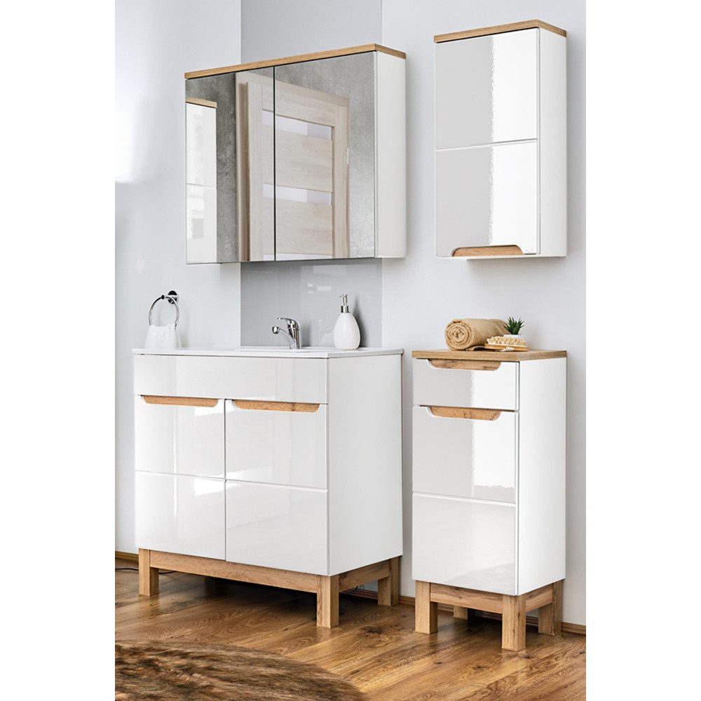Lomadox Badmöbel-Set SOLNA-56, (Spar-Set, 5-St), weiß günstig online kaufen