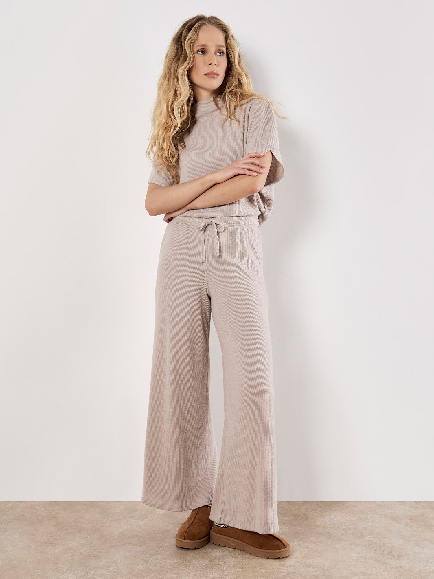 Apricot Strickhose Strickhose mit weitem Bein