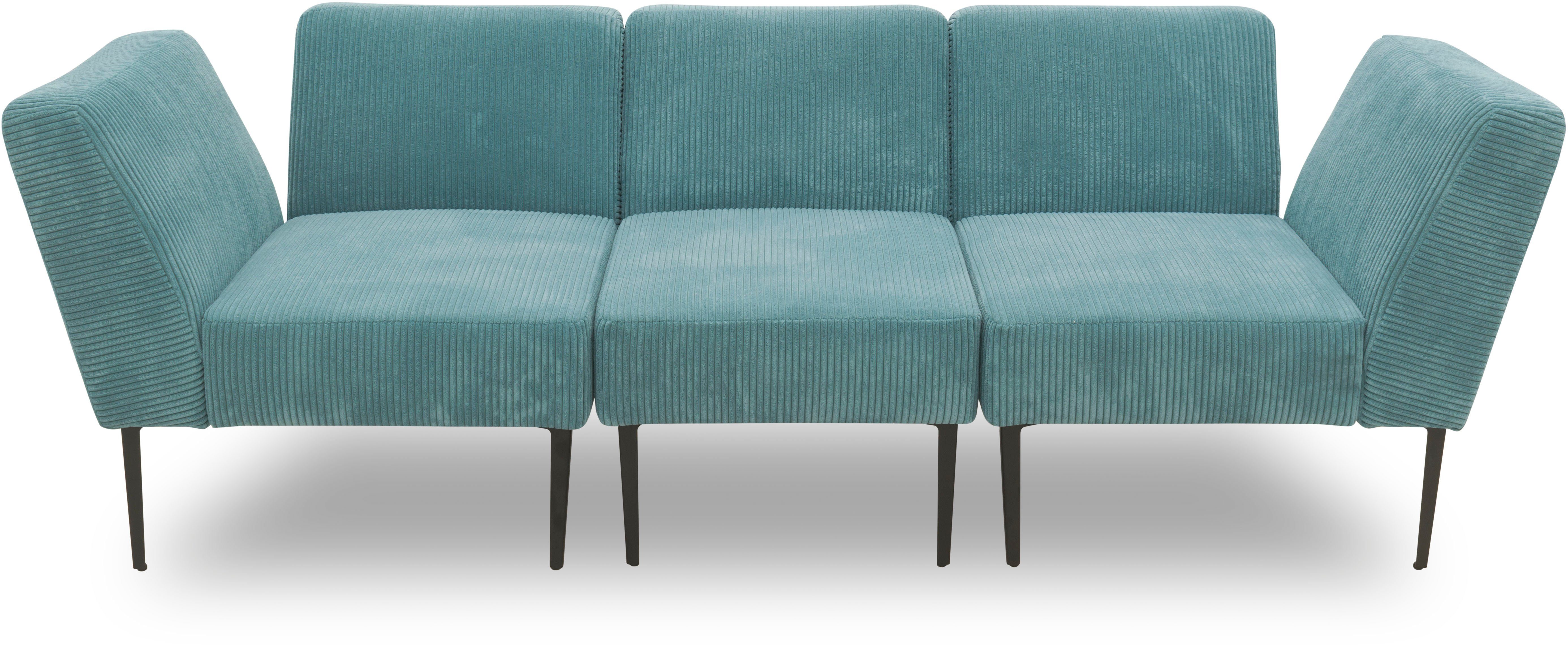 DOMO collection Sessel 700010 Lieferzeit nur 2 Wochen, auch einzeln stellbar, Cord-Bezug, Fußhöhe passend für gängige Saugroboter!