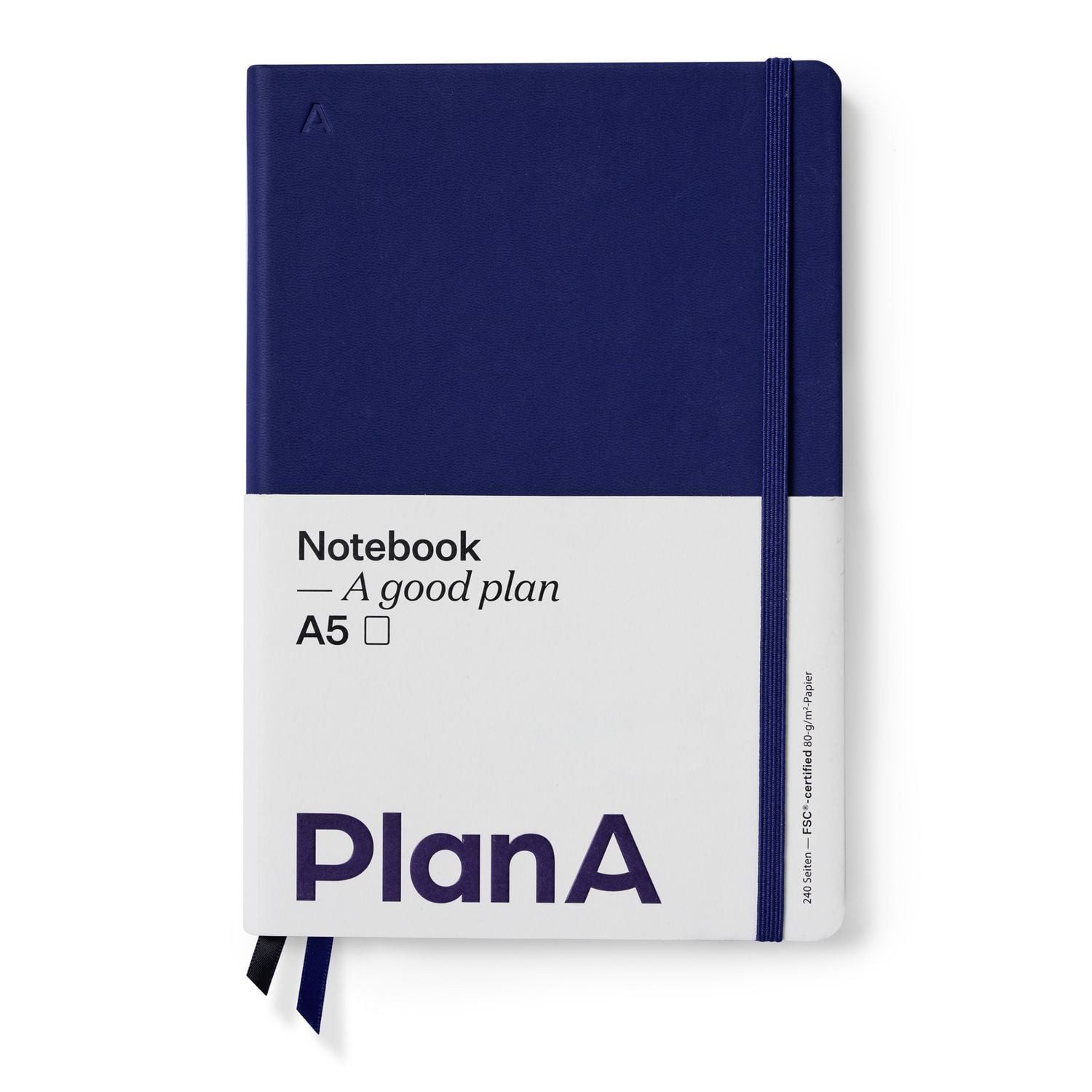 Notizbuch Notizbuch A5 Hardcover Blanko Navy Blue