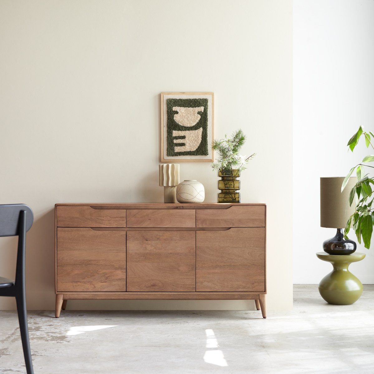 Tikamoon Sideboard Sideboard Gabrielle aus massivem Mangoholz, 150 cm