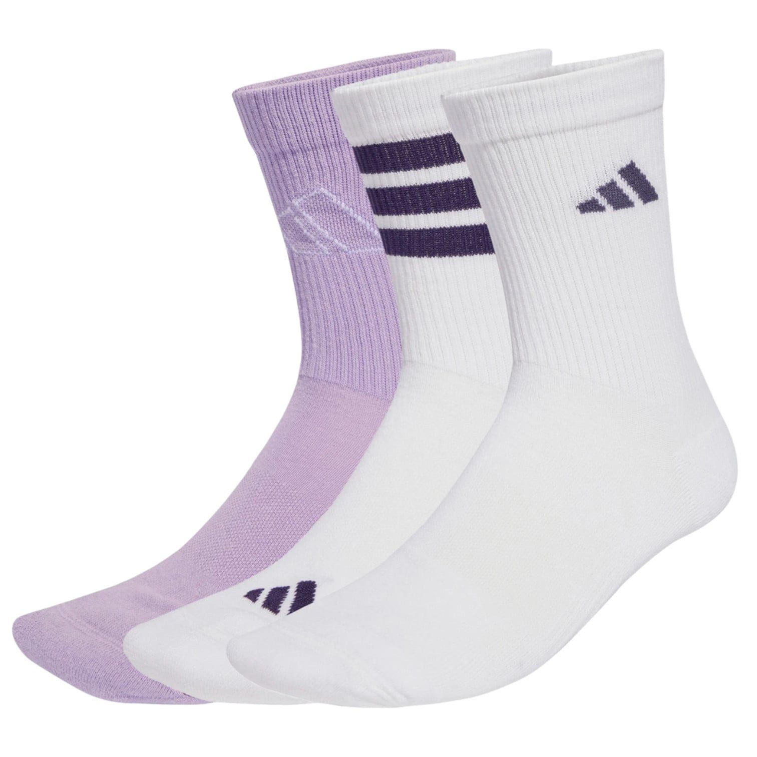 adidas Performance Sportsocken Logo Pack (Baumwollmix) weiss/pflaumeviolett günstig online kaufen