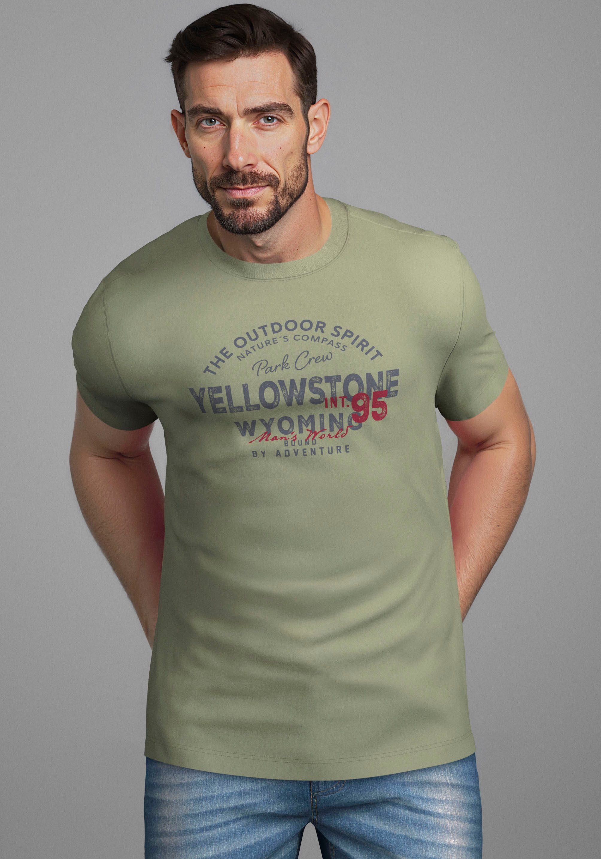 Man's World Rundhalsshirt Neue Kollektion! mit günstig online kaufen