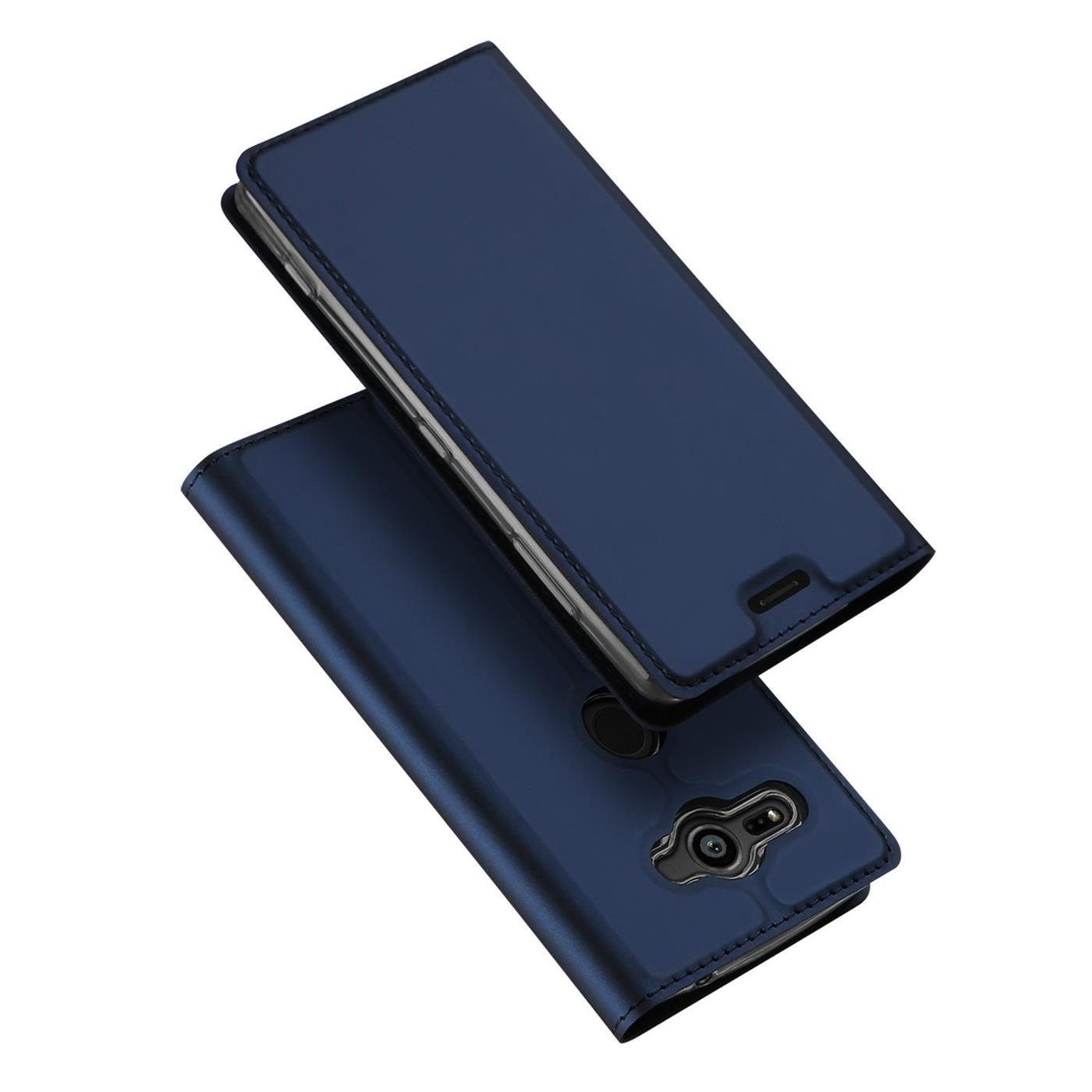CoolGadget Handyhülle Magnet Case Handy Tasche für Sony Xperia XZ2 Compact 5 Zoll, Hülle Klapphülle Ultra Slim Flip Cover Sony XZ2 Compact Schutzhülle