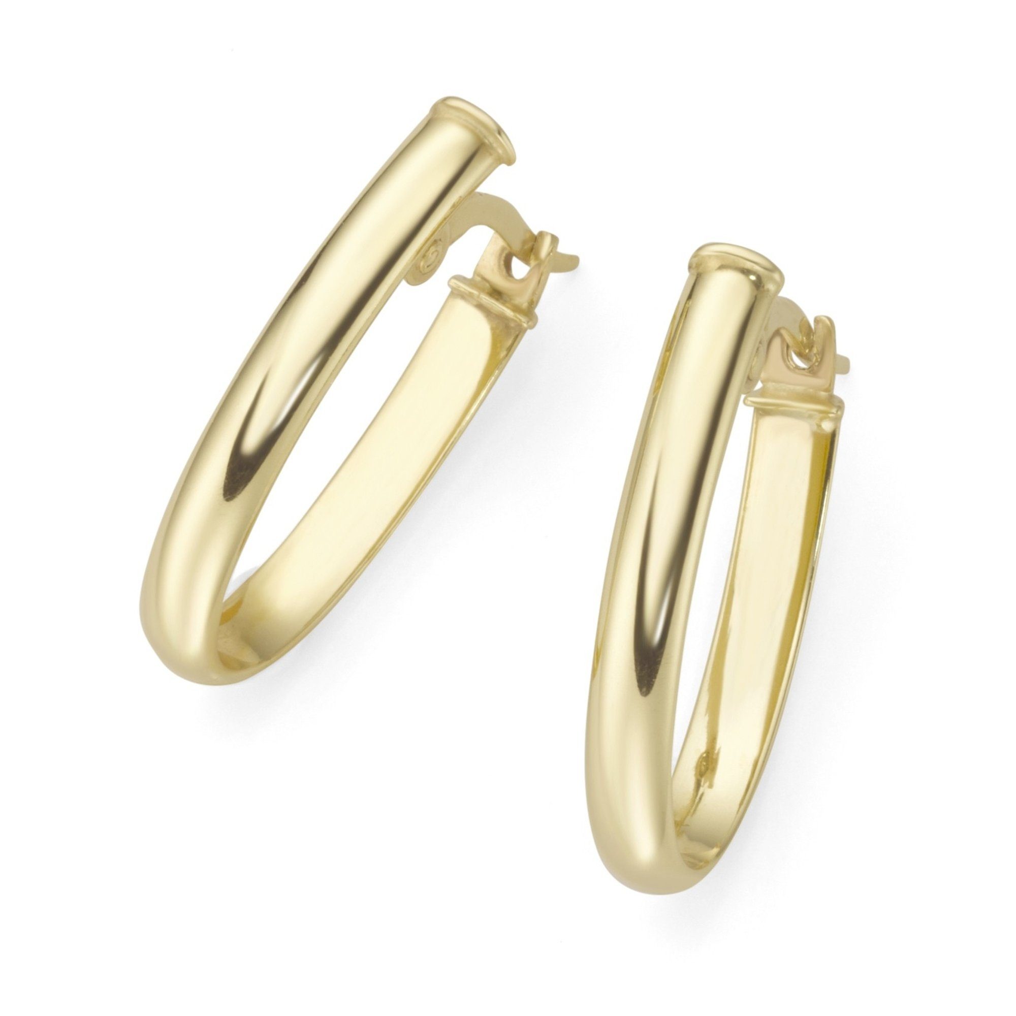 Luigi Merano Paar Creolen ovale Form, glänzend, Gold 375. € 89,00