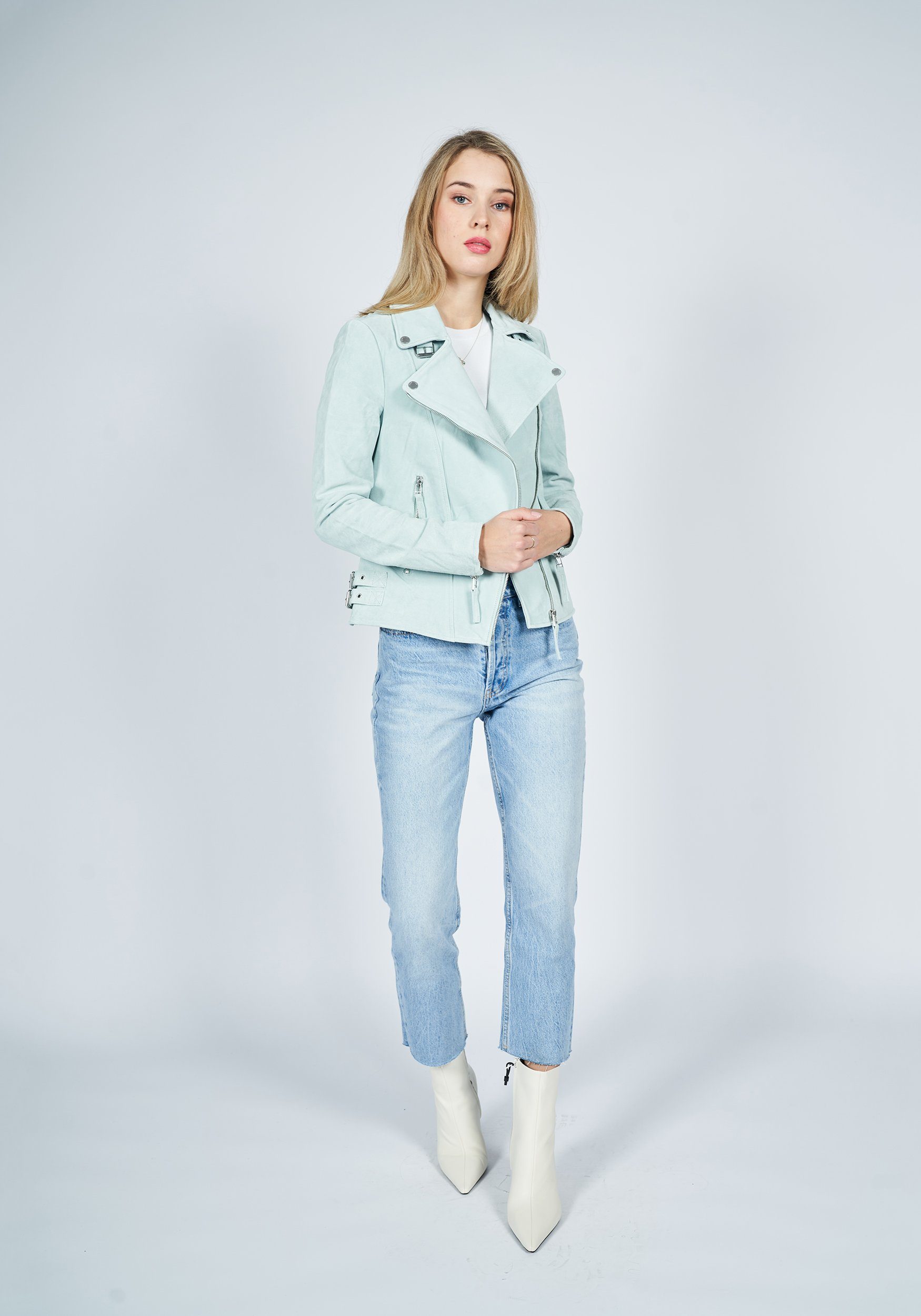 Freaky Nation Lederjacke mint Driver-FN Taxi