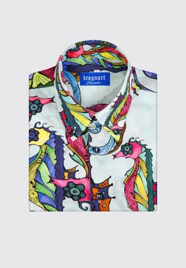 Kragnart Langarmhemd Elegantes Freizeithemd, Seahorse