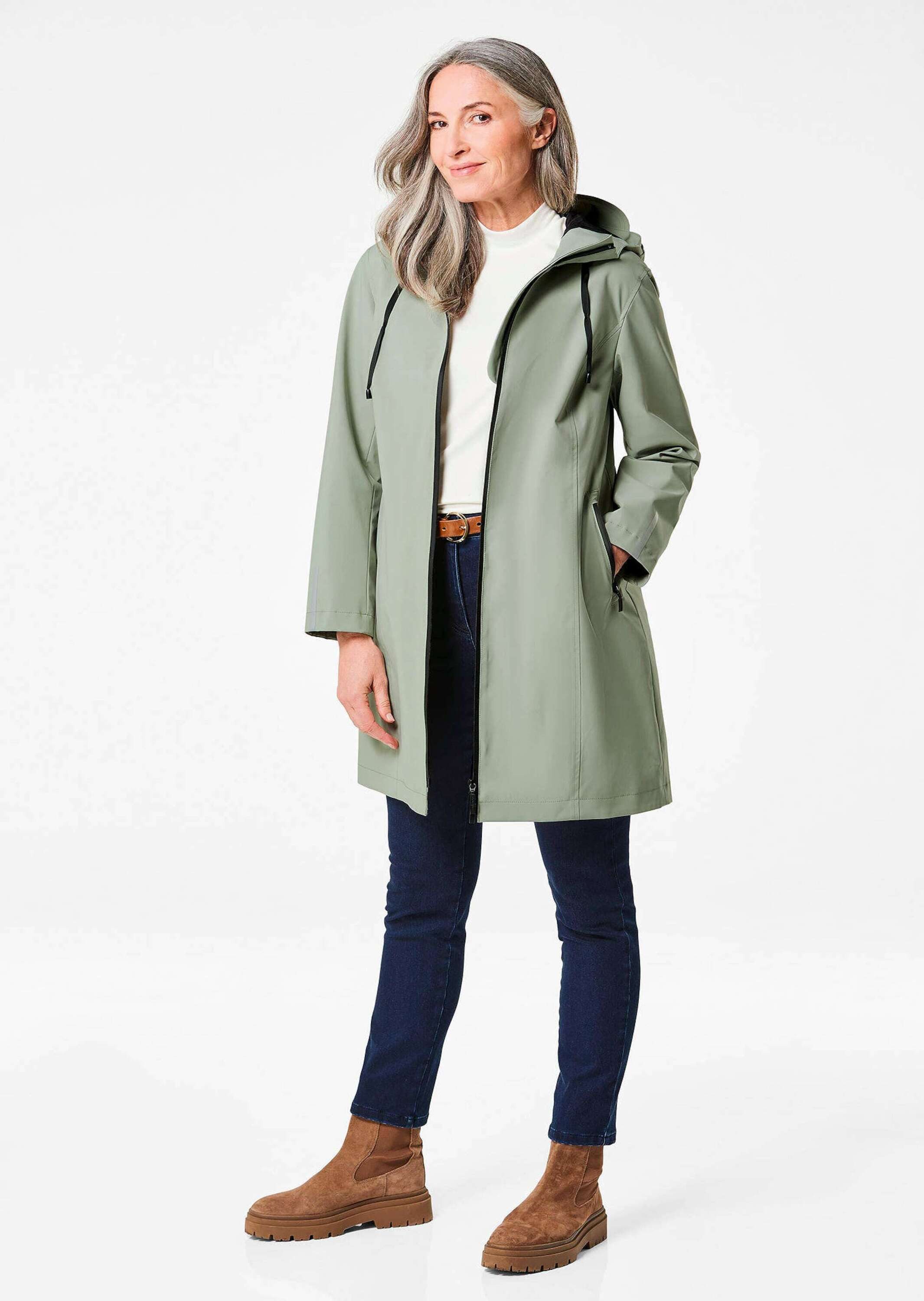 GOLDNER Funktionsjacke Wetterfeste Regenjacke mit Kapuze Reflektierende Kap günstig online kaufen