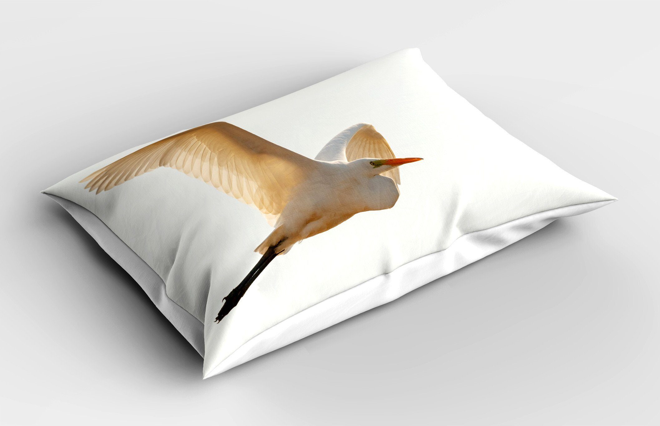 Kissenbezüge Dekorativer Abakuhaus Kopfkissenbezug, Reiher Macro Size (1 Photo Standard Stück), of Flying Gedruckter Heron