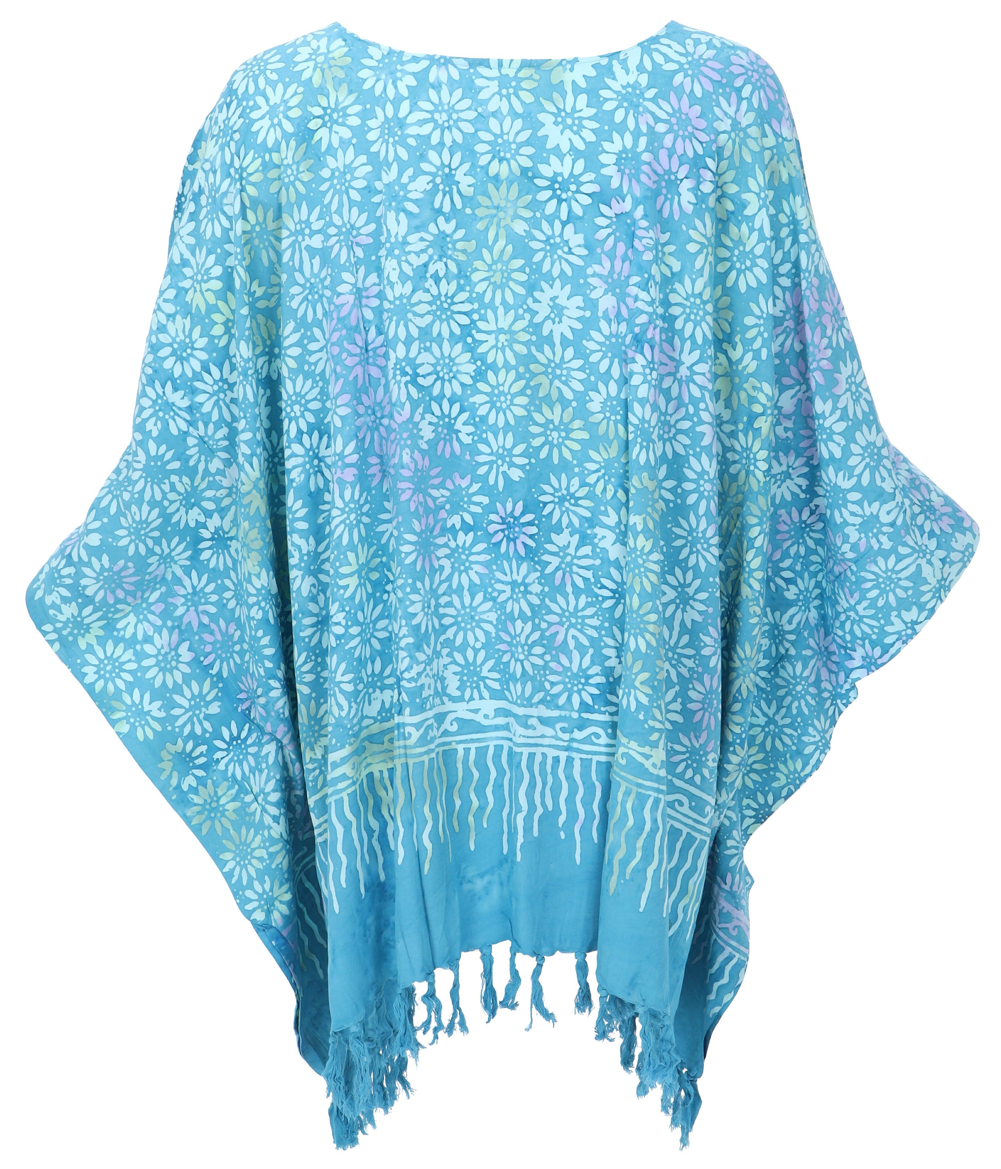 Guru-Shop Longbluse Poncho, Tunika, Strandkleid, Batik günstig online kaufen