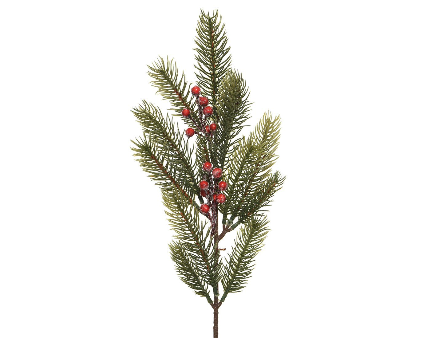 Kunstblume, Kaemingk, Tannenzweig mit roten Beeren 50cm PE Spritzguss künst günstig online kaufen