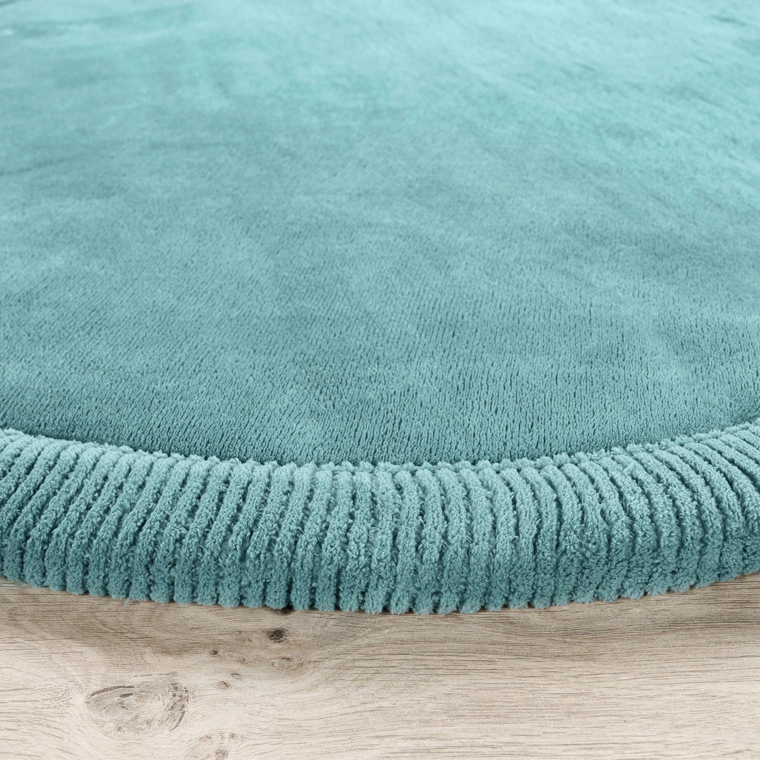 Paco Home Teppich Tatami 475, rund, Höhe: 24 mm, Kurzflor, Uni Farben, mit Memory Foam, waschbar