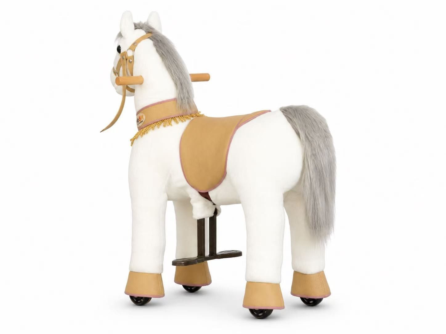 Hoofi Stehpferd Mechanisches Reitpferd Lilia Weiß Small 3–5 Jahre bis 30 kg