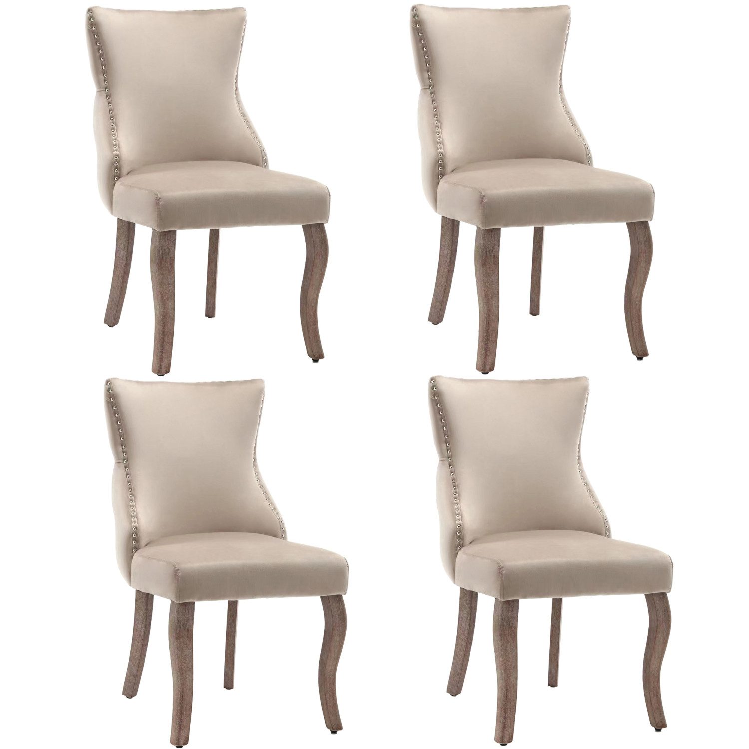 Flieks Esszimmerstuhl (4er Set, 4 St), Küchenstühle Polsterstuhl mit Rücken günstig online kaufen