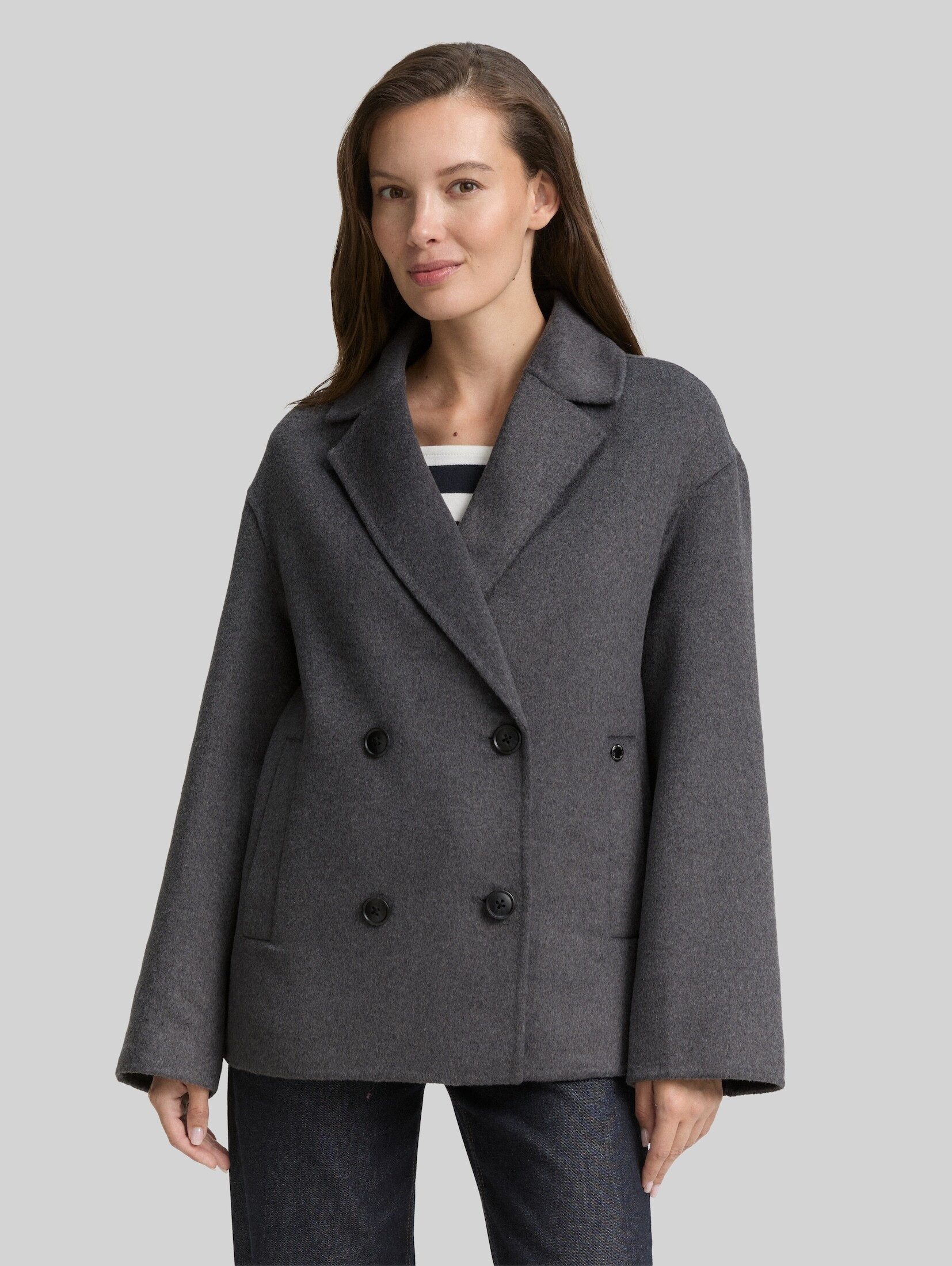 TOM TAILOR Sommerjacke Jacken Cabanjacke mit Wollanteil