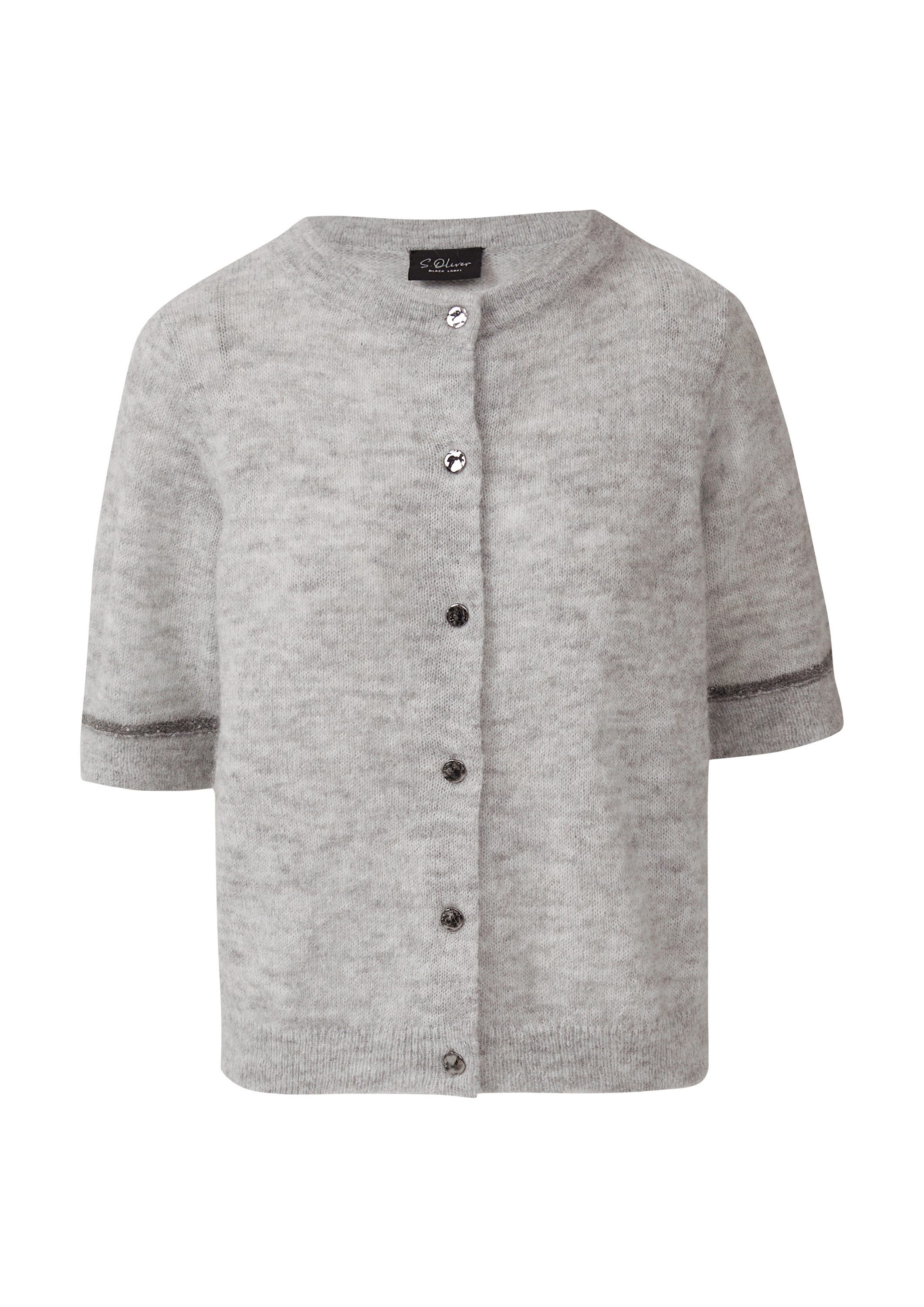 s.Oliver Cardigan Strickjacke Alpakamix-Cardigan mit Kontrast-Details und P günstig online kaufen