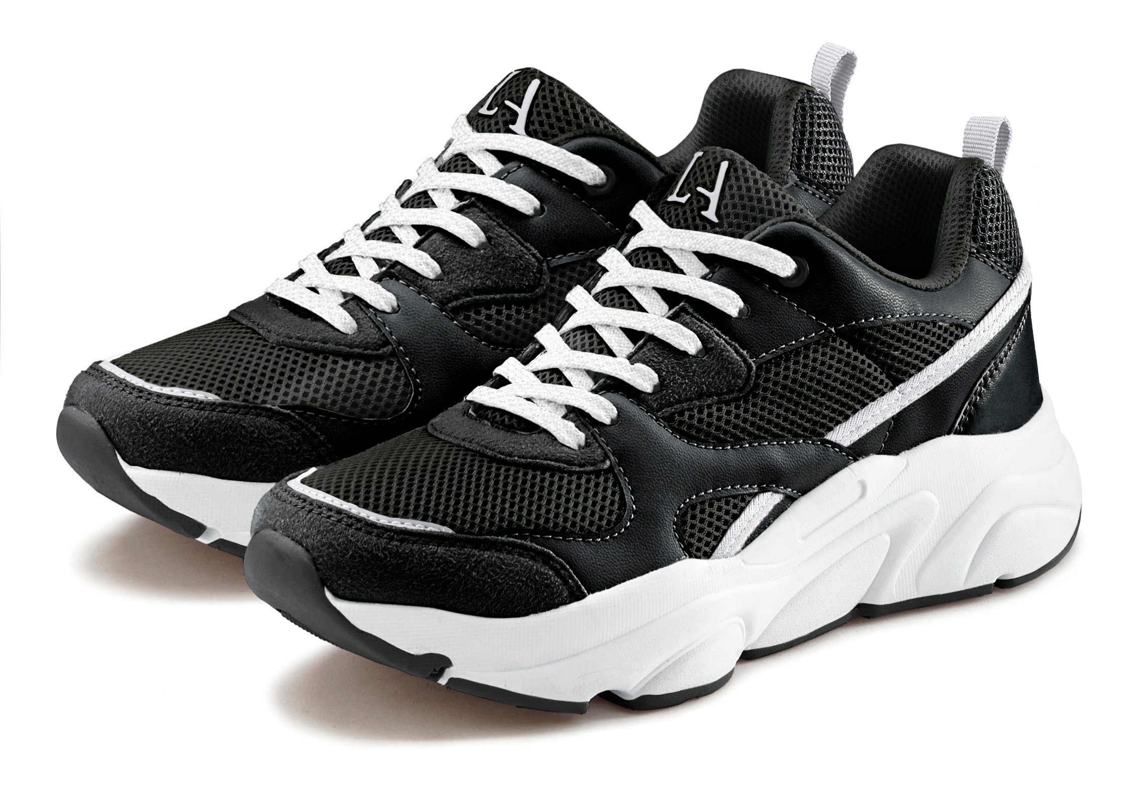 LASCANA Sneaker mit ultraleichter Chunky-Sohle, Schnürhalbschuh, günstig online kaufen