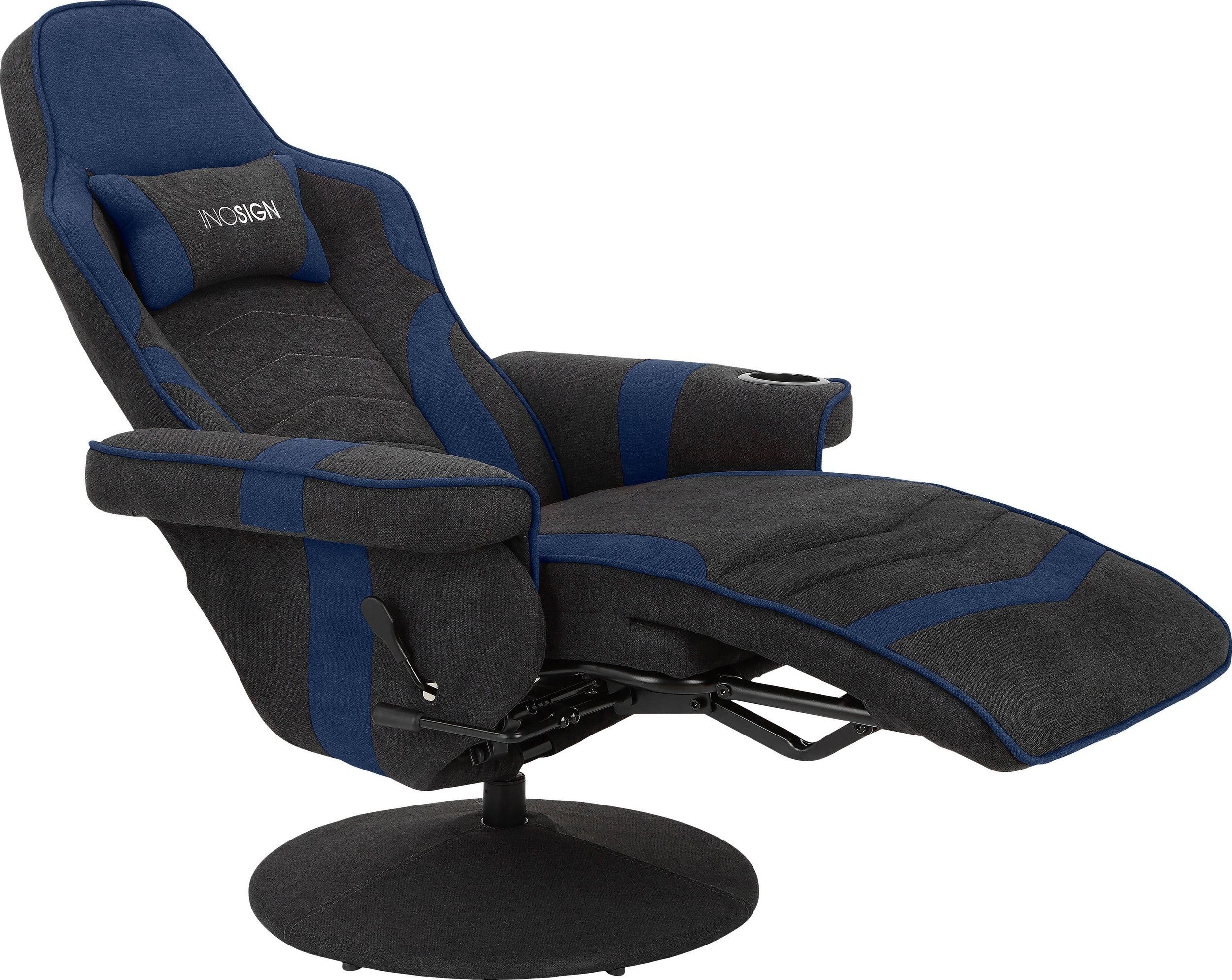 Relaxfunktion, und Gaming-Stuhl gepolstert, 47 loft24 cm Getränkehalter, Finn, Sitzhöhe Dreh-