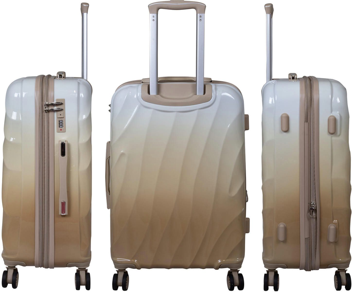 Warenhandel König Hartschalen-Trolley Sossmar, 4 Rollen, Volumenerweiterung für Gr. L und XL, Ombré-Farbverlauf