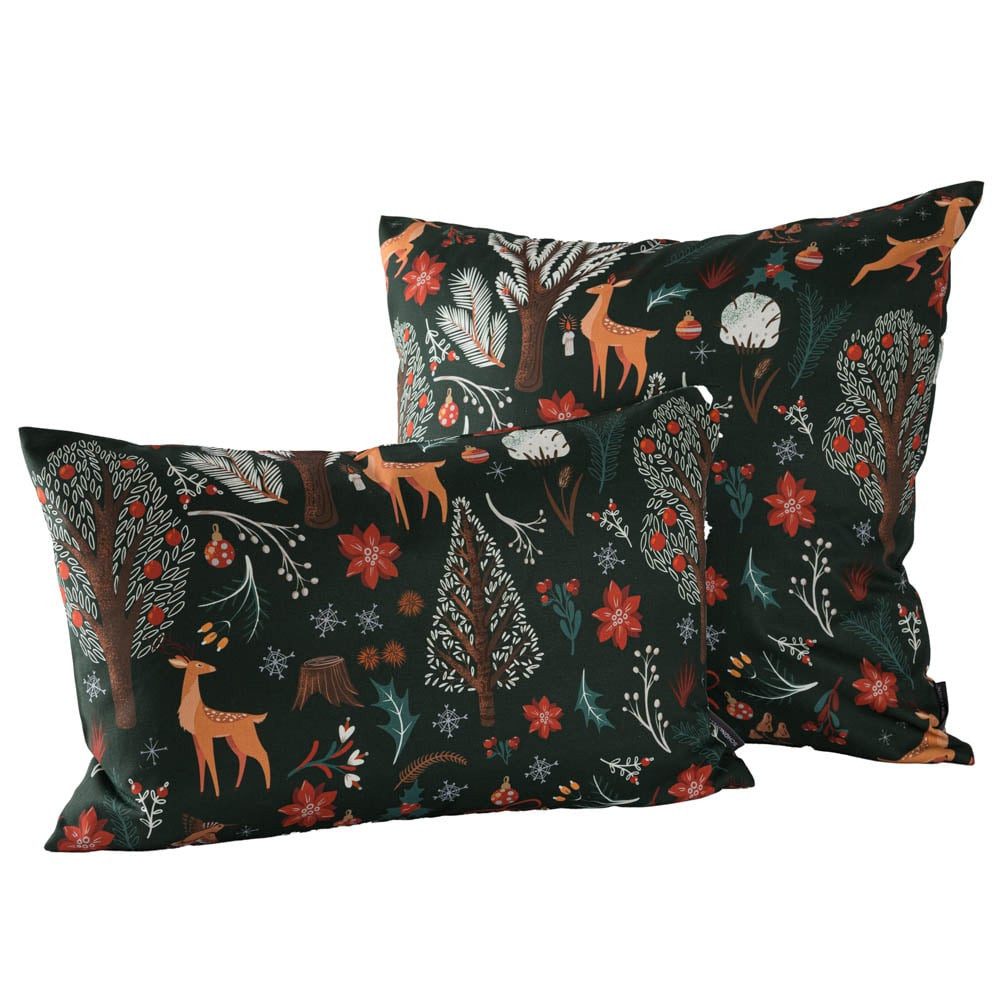 SCHÖNER LEBEN. Dekokissen Kissenhülle Scandi Winter Forest versch. Größen v günstig online kaufen