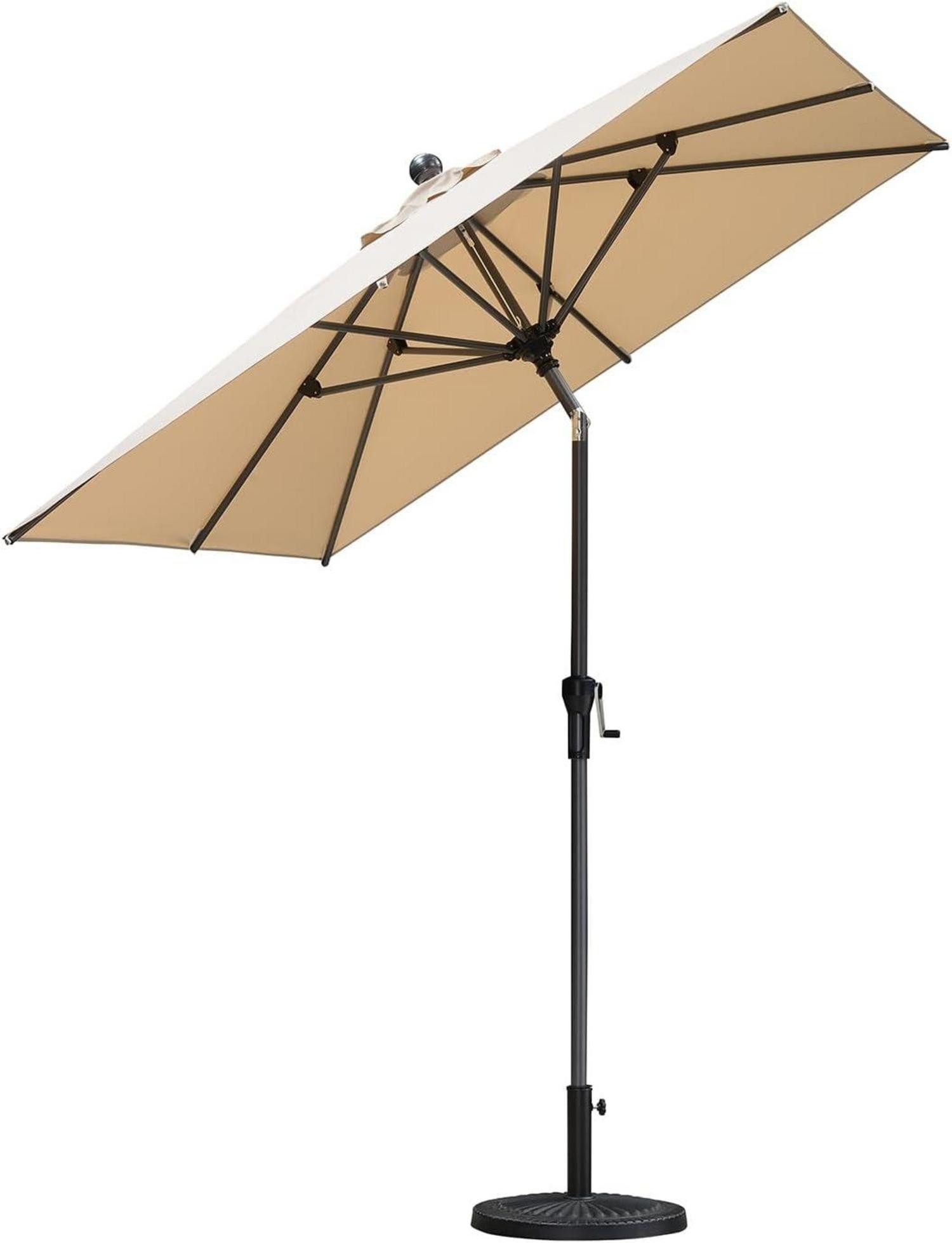 Sonnenschirm Sonnenschirm 200x200 cm Alu knickbar Kurbel Gartenschirm Markt Tisch