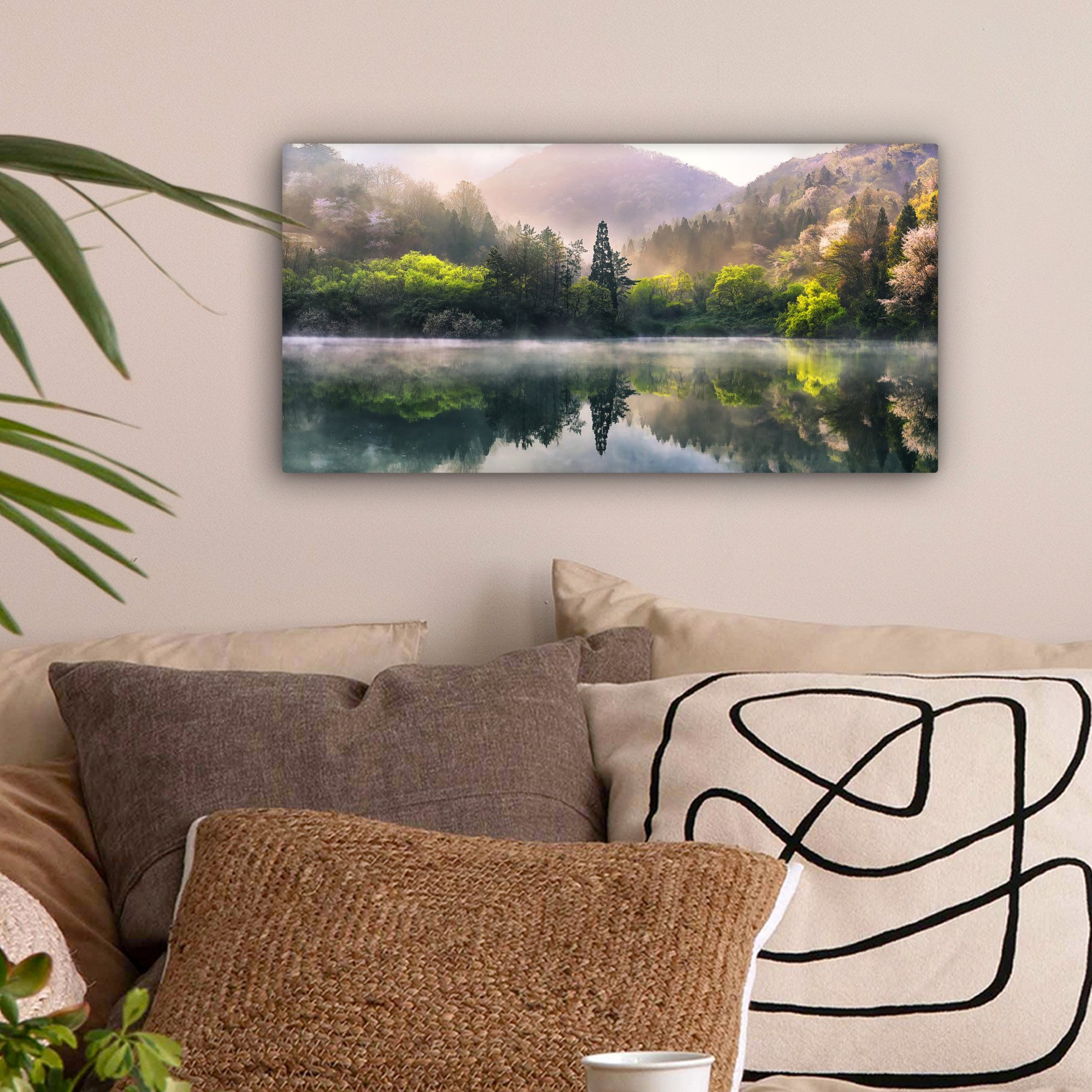 OneMillionCanvasses® Leinwandbild Panorama Natur - Bäume günstig online kaufen