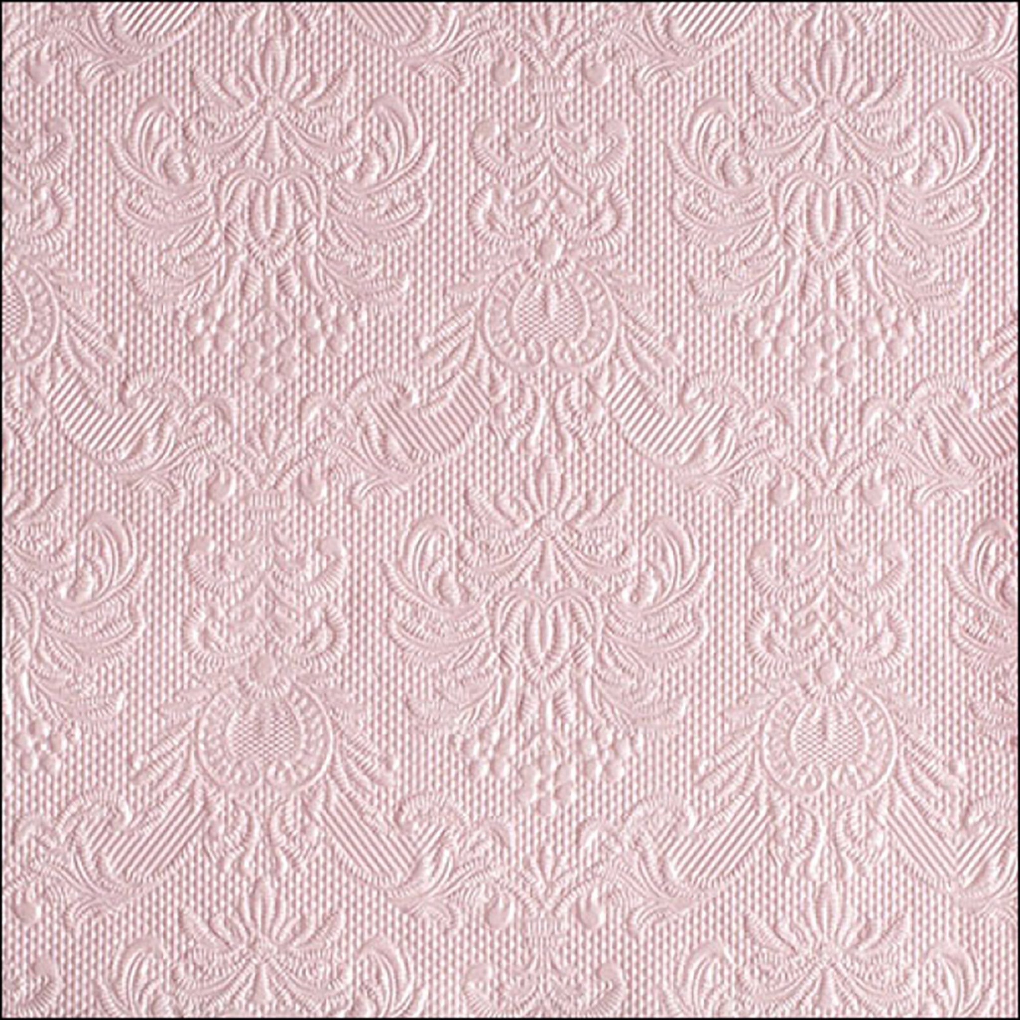Ambiente Luxury Paper Products Papierserviette, Servietten Papier 33x33cm Elegance geprägt 15 Stück Rose