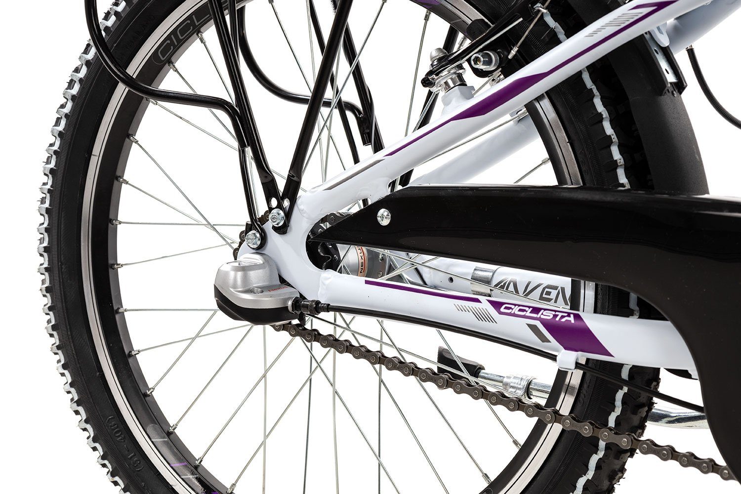 Ciclista Kinderfahrrad Adventure 3 20 Trapez, 3 Gang Shimano Nexus 3 Rücktritt Schaltwerk, Nabenschaltung Rücktritt, Kinderrad 20 Zoll Junge Mädchen weiß