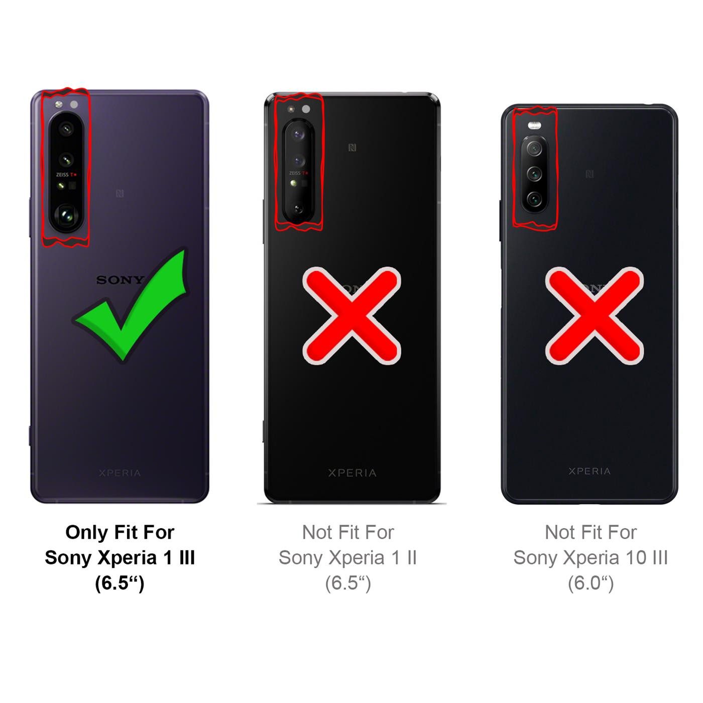 CoolGadget Handyhülle Magnet Case Handy Tasche für Sony Xperia 1 III 6,5 Zoll, Hülle Klapphülle Ultra Slim Flip Cover für Sony 1 III Schutzhülle
