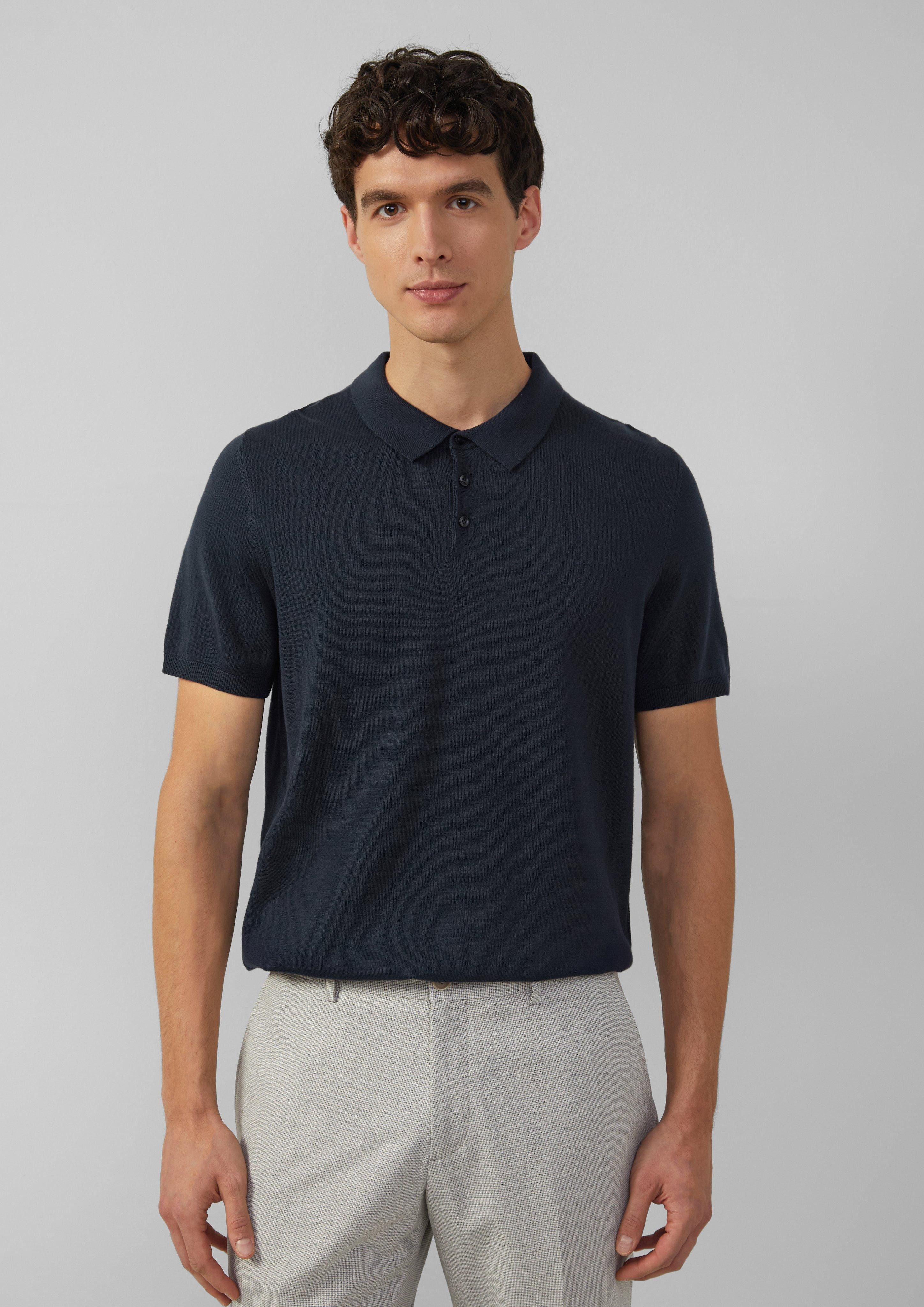 s.Oliver BLACK LABEL Strickpullover Feinstrick-Poloshirt aus günstig online kaufen
