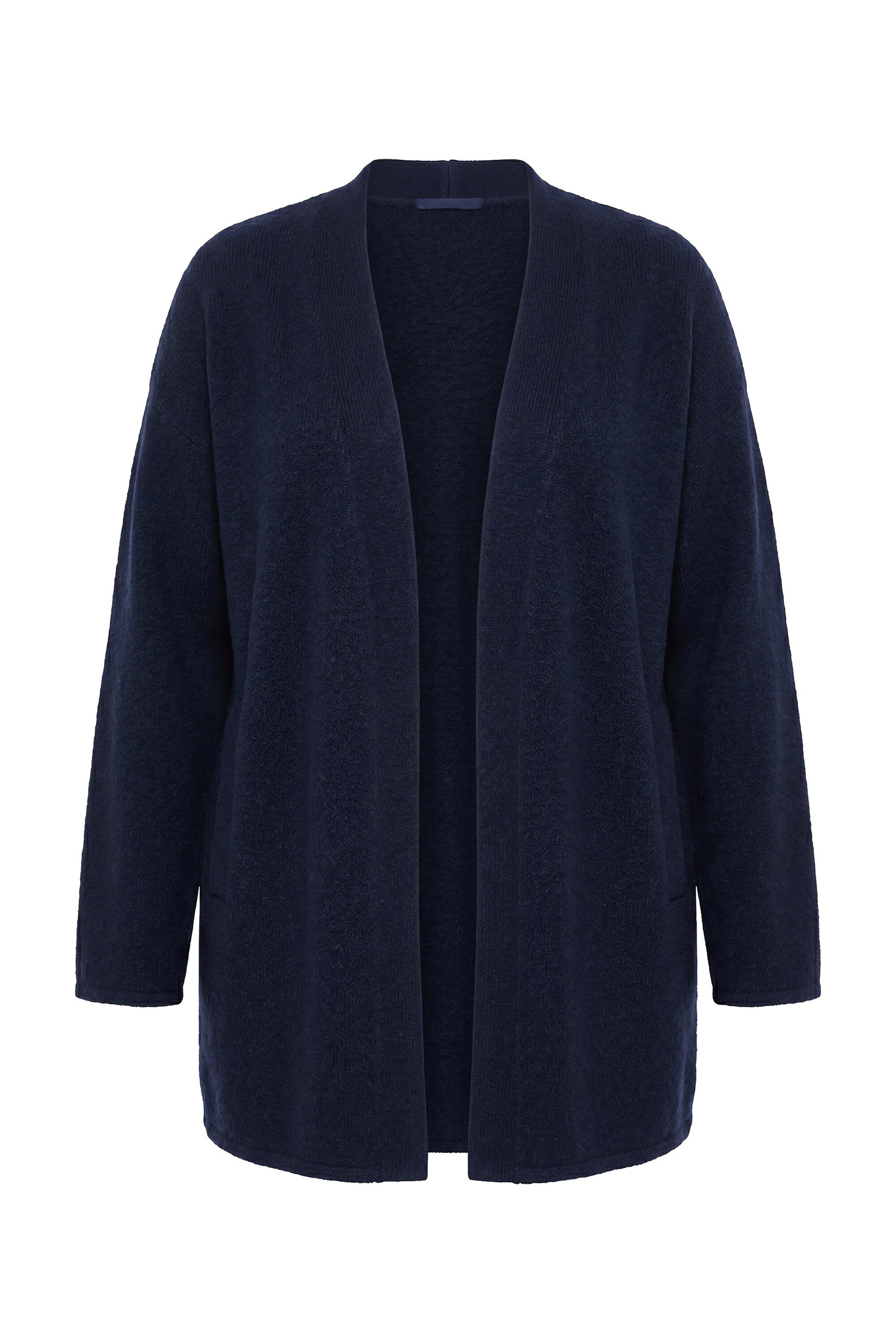 Ulla Popken Strickjacke Kimono-Strickjacke Schalkragen ohne Verschluss – Bild 2 von 4