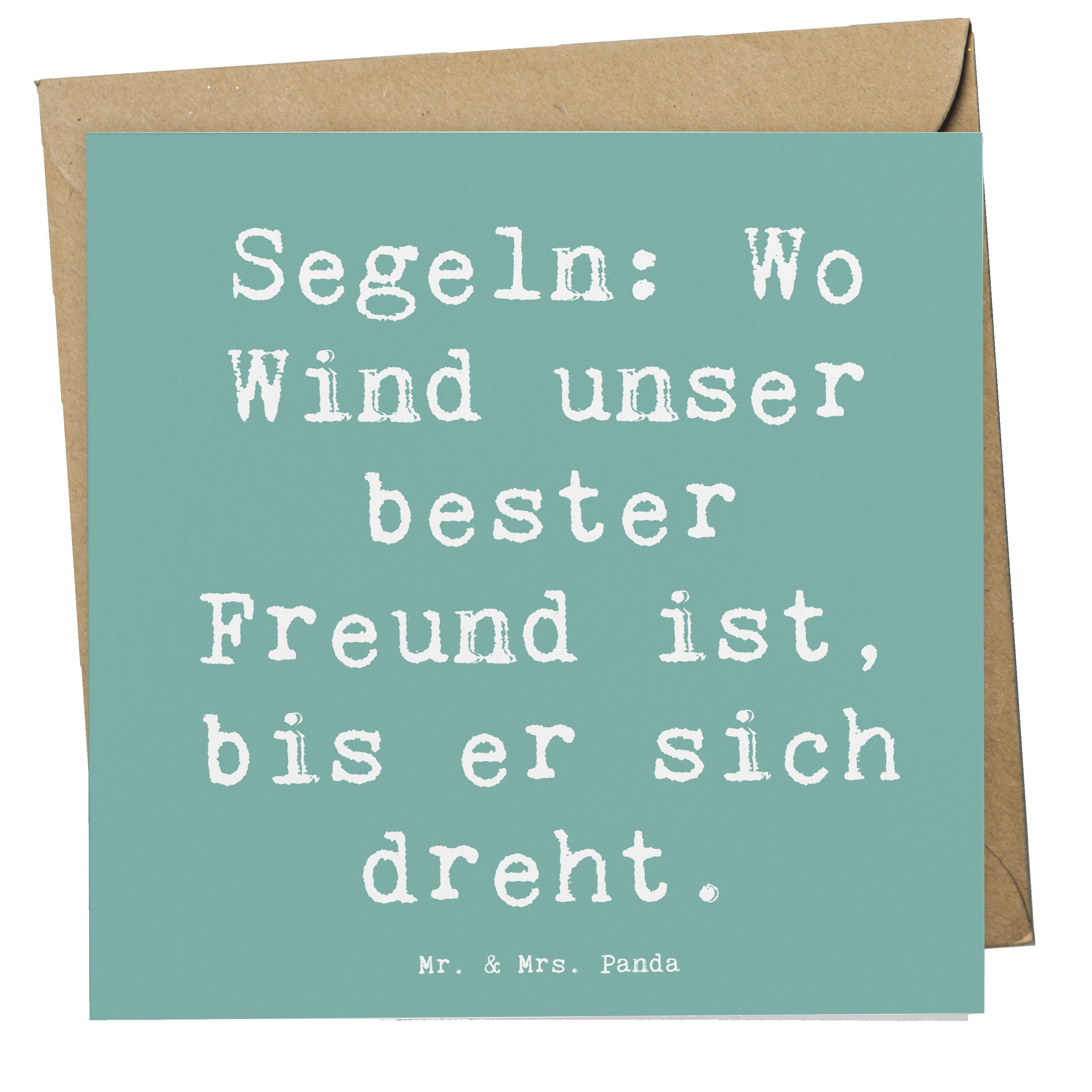 Grußkarte Segeln Windfreund - Meeresbrise - Geschenk, Herausforderung, Sonnenun