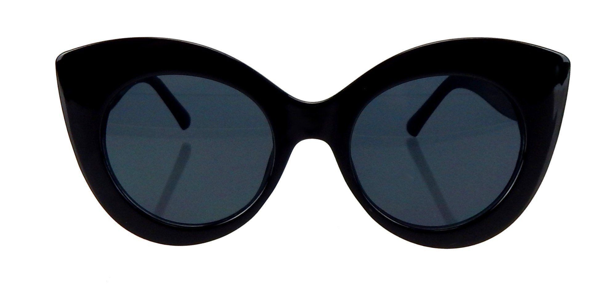 Ella Jonte Retrosonnenbrille Statement Sonnenbrille in Schwarz mit eleganter Kunstperle UV 400