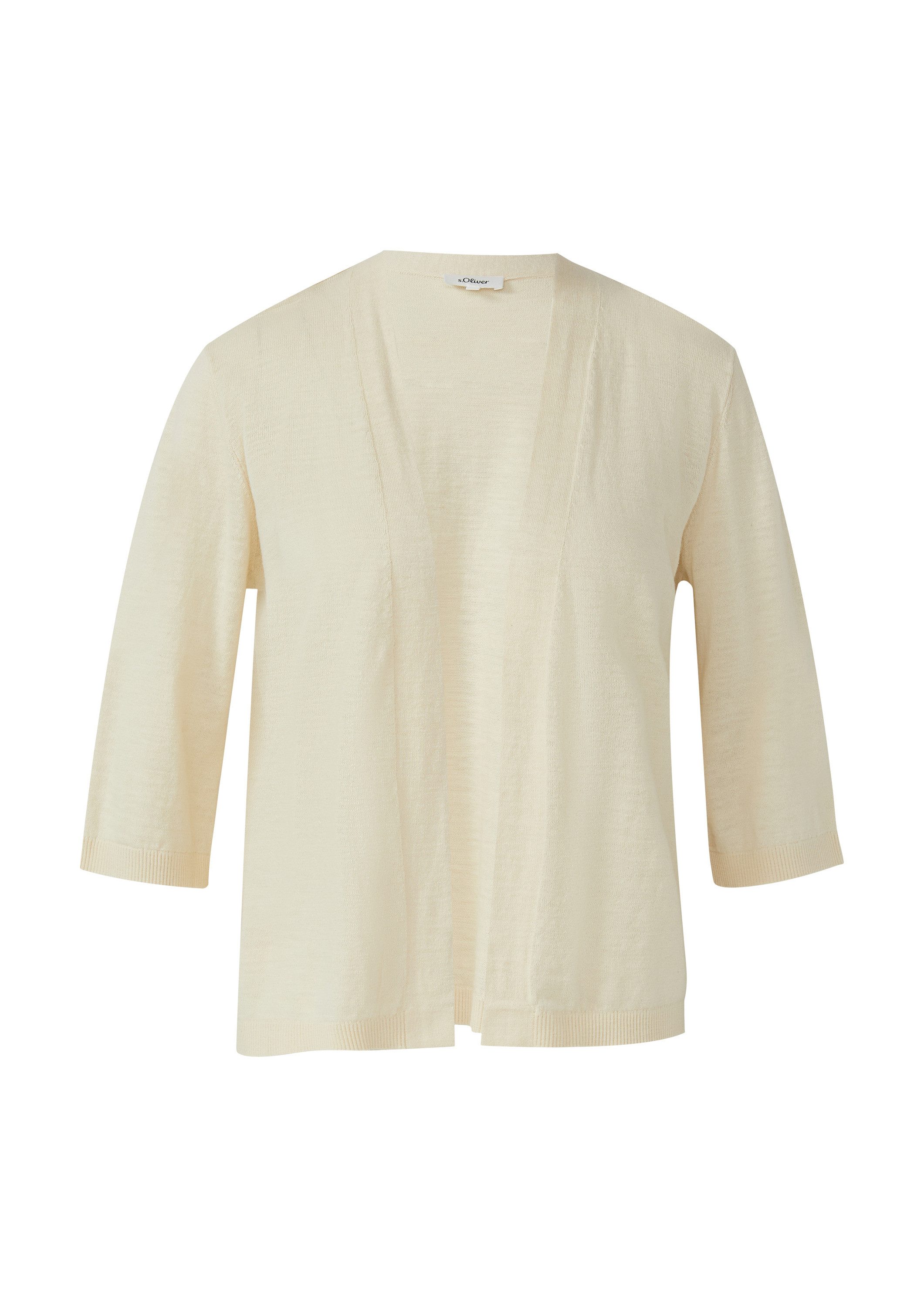 s.Oliver Cardigan Strickjacke Feinstrickcardigan aus Baumwolle mit 3/4-Ärme günstig online kaufen
