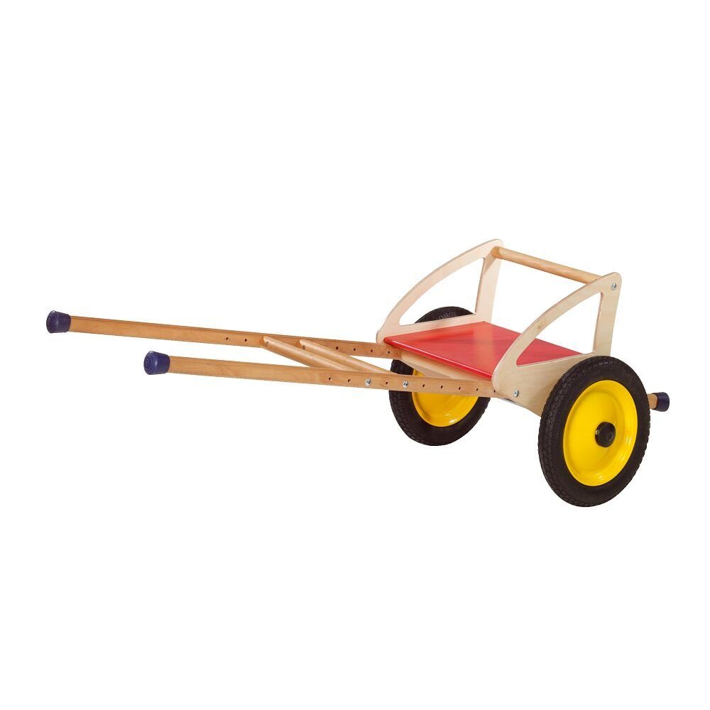 pedalo® Tretfahrzeug Sulky, Robuster Holzwagen zum Ziehen und Schieben