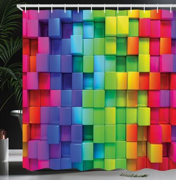 Abakuhaus Duschvorhang Moderner Digitaldruck mit 12 Haken auf Stoff Wasser Resistent Breite 175 cm, Höhe 180 cm, Bunt rainbow Color